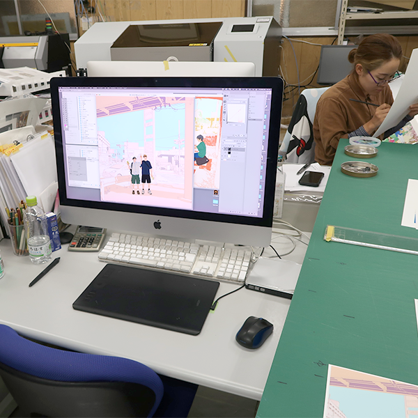 補正した色調の画像