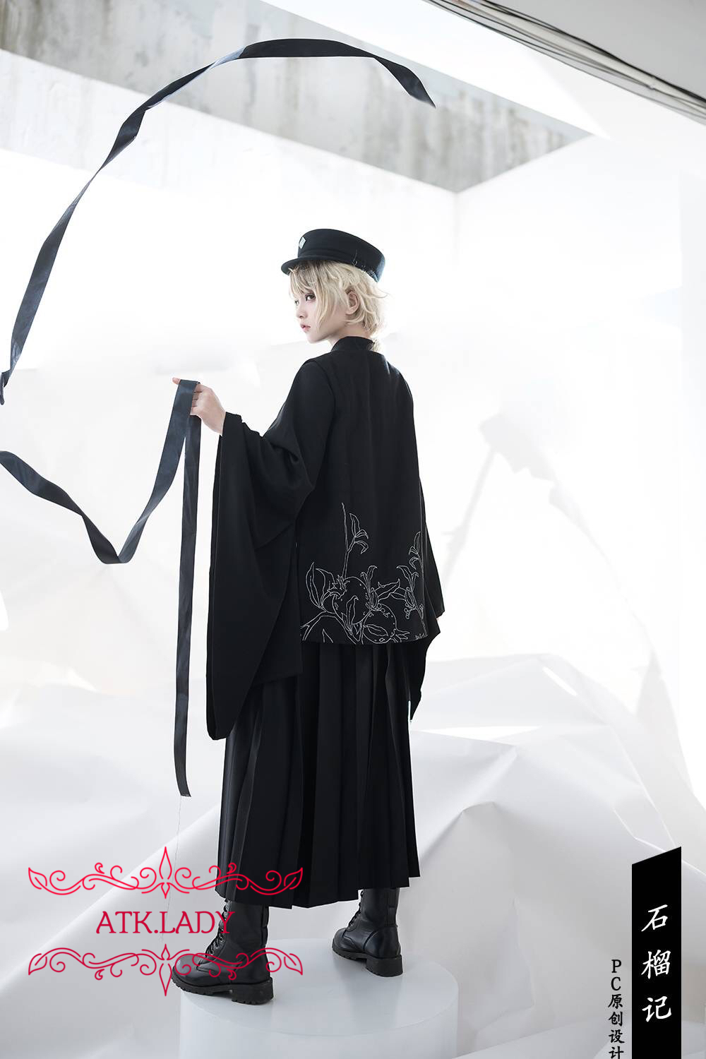 ATK.LADY】N36 Dot ink sleeve【点墨仙袖】華ロリ 和ロリ ATK.LADY】N36 Dot ink sleeve【点墨仙袖】華ロリ 和ロリ