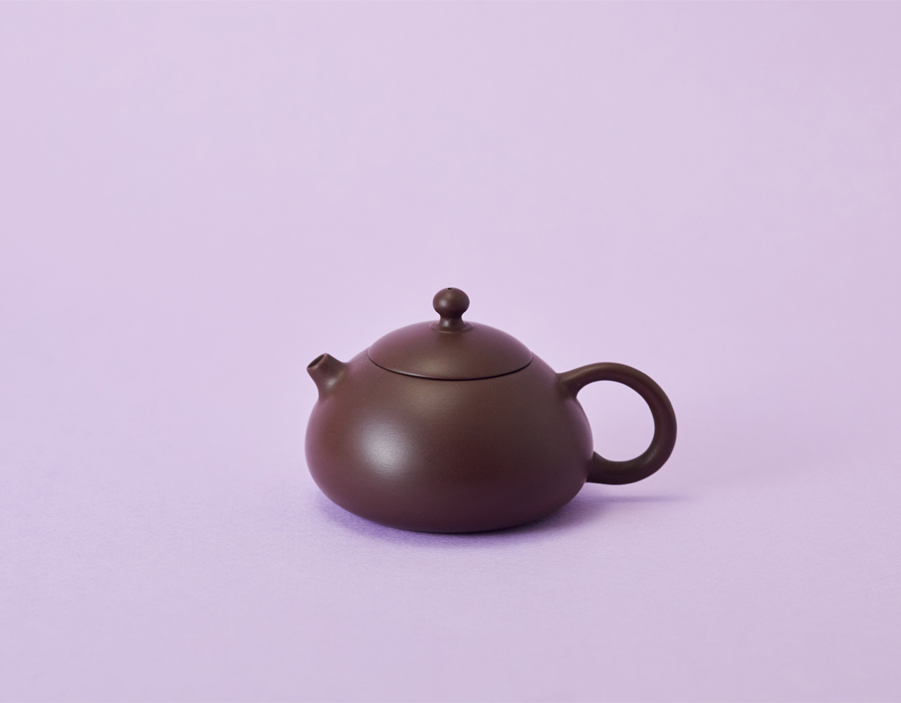 陶器　茶壺「扁西施」（小）こげ茶　¥5,775