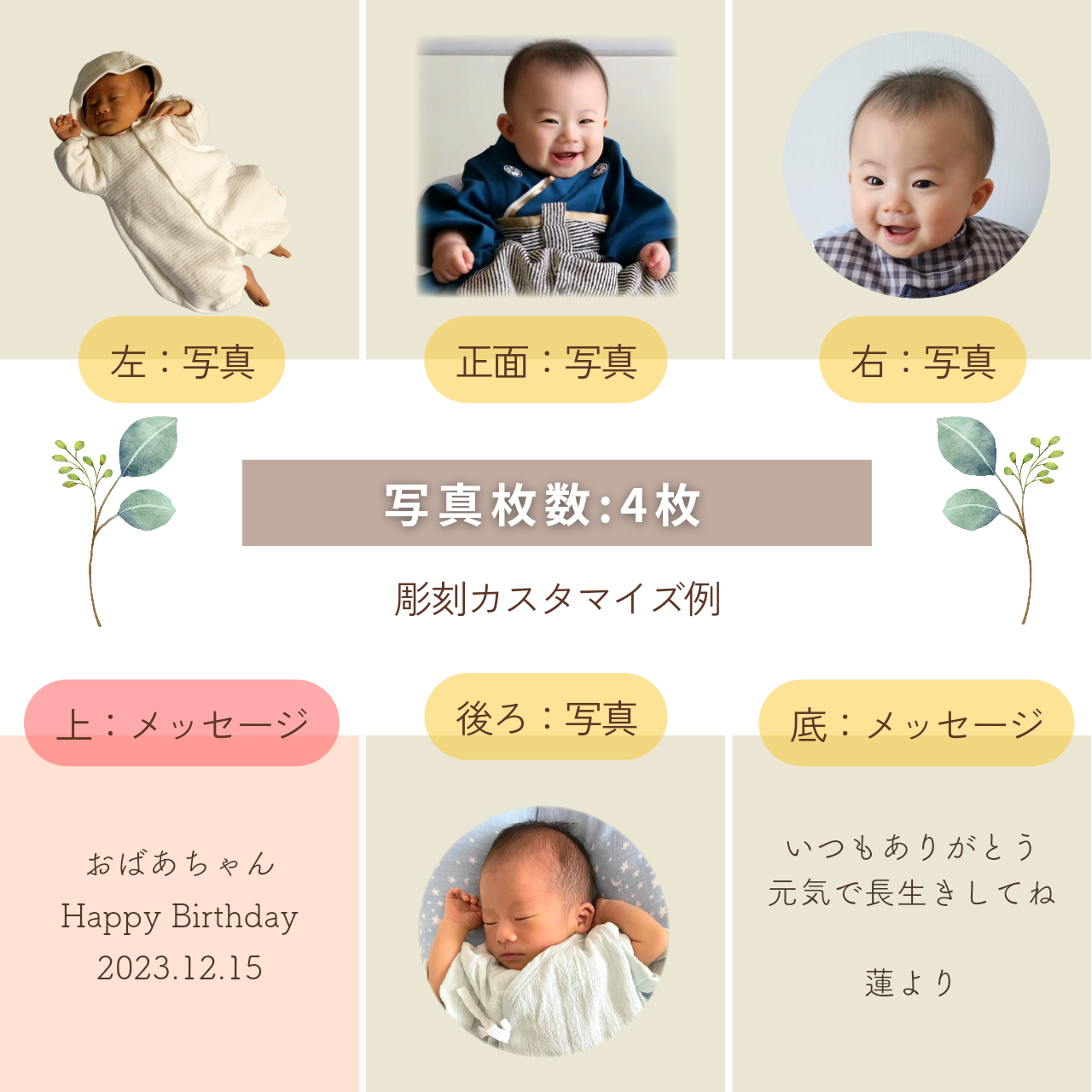 カスタマイズ例：祖父母へのプレゼント