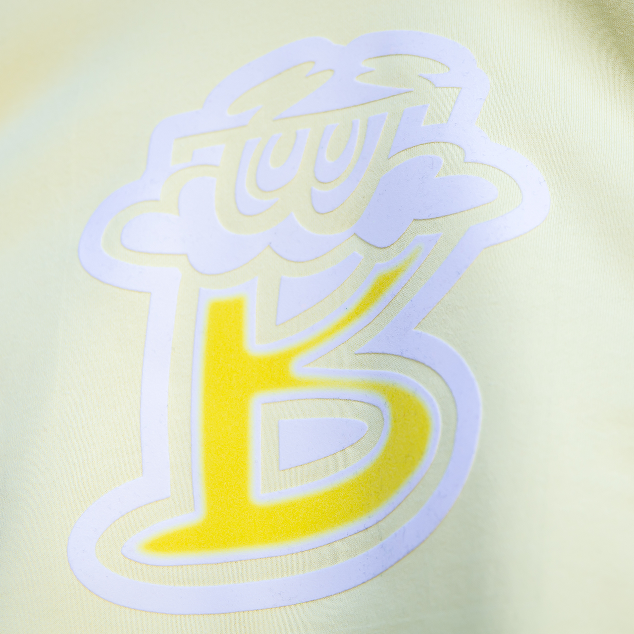 フェルトの様なフロッキープリント