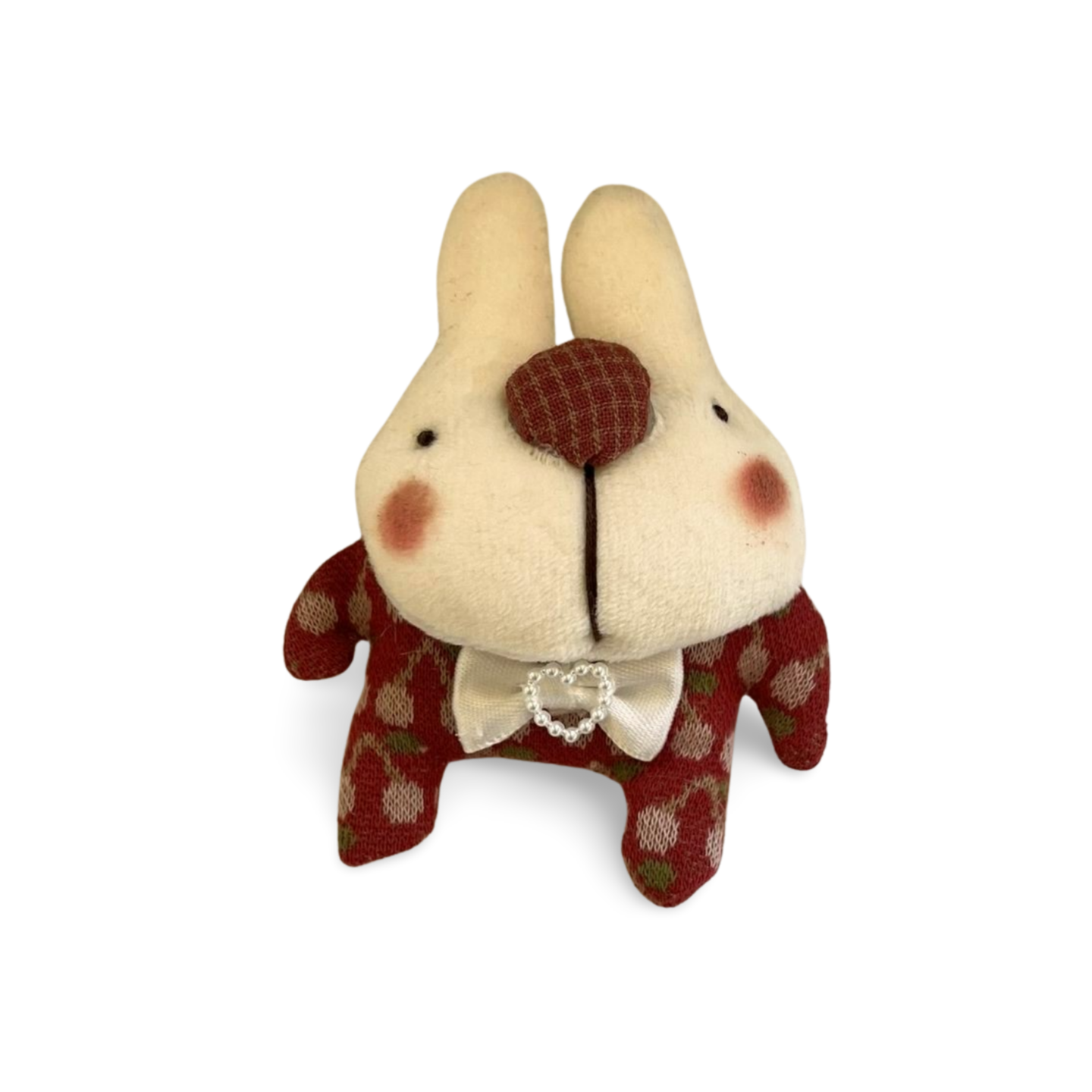 ハート付き白蝶ネクタイ（正面）