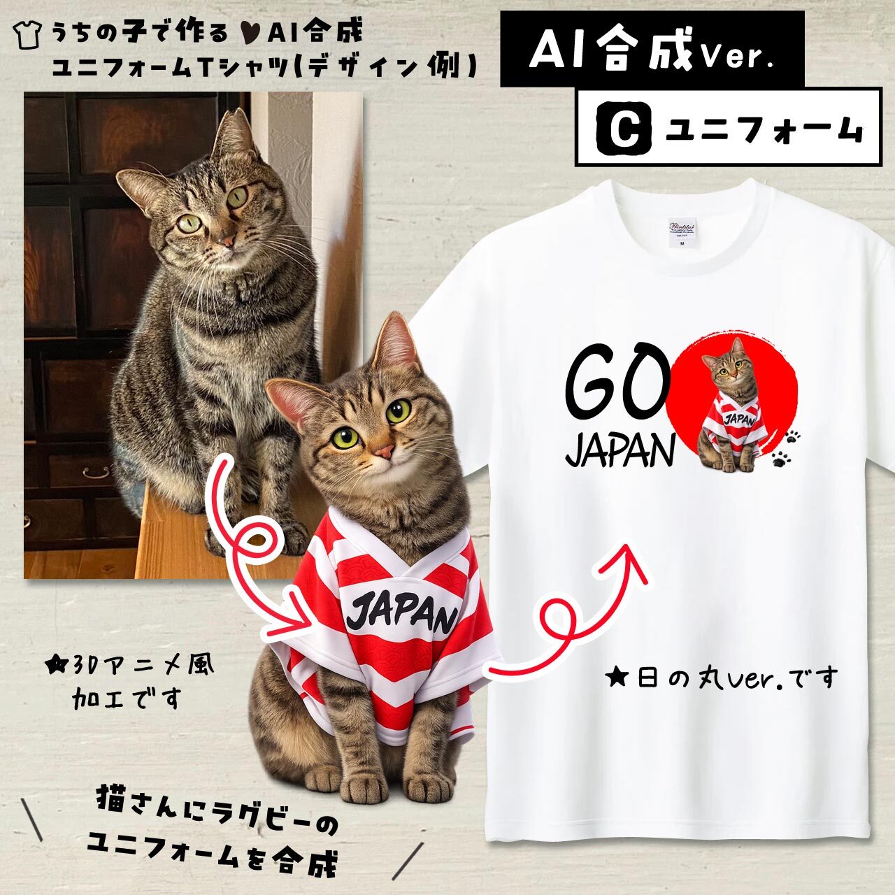 ラグビーファンの猫さん