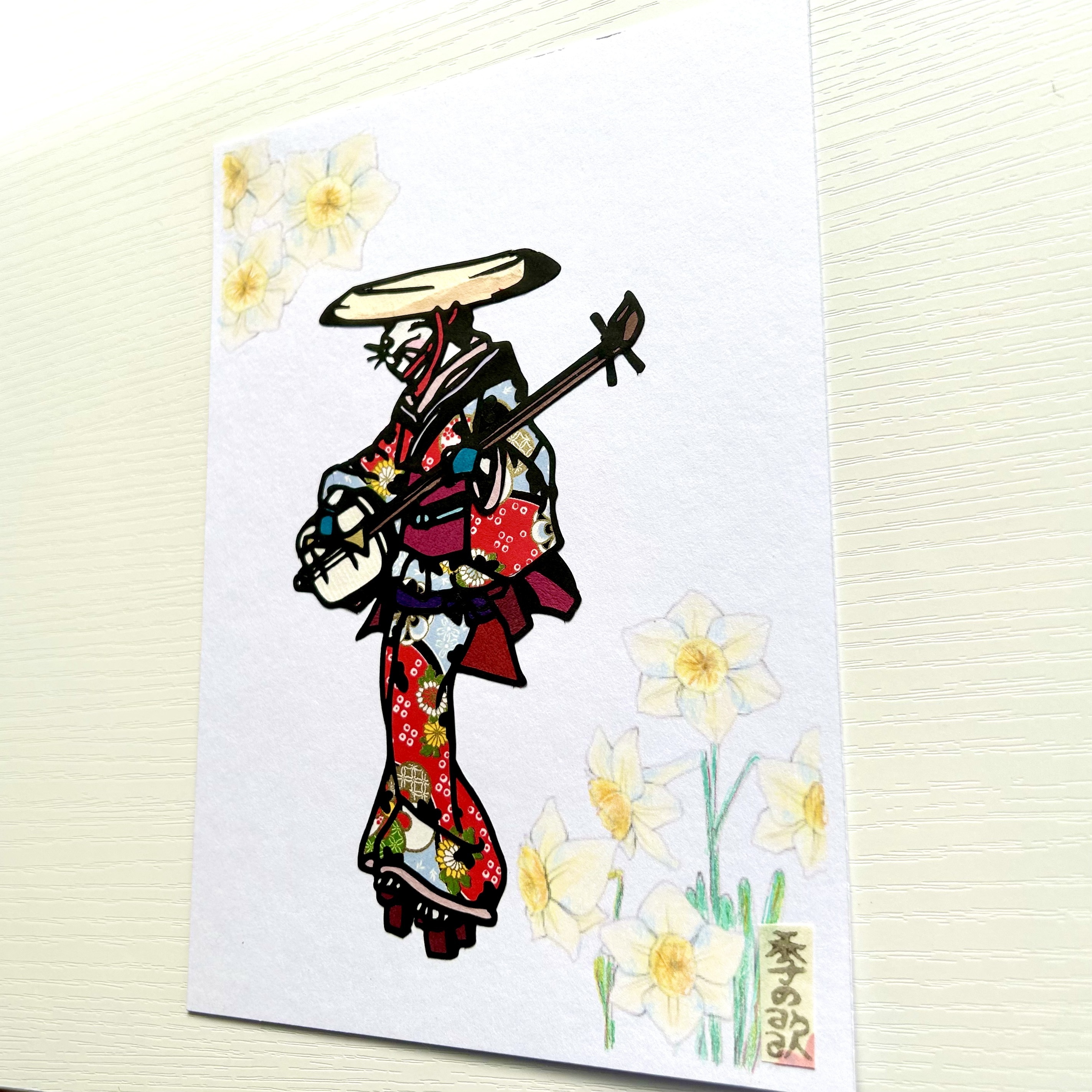 黒田征太郎作品「自弔の鐘10」 インク コラージュ 紙 連載第10回表紙絵 