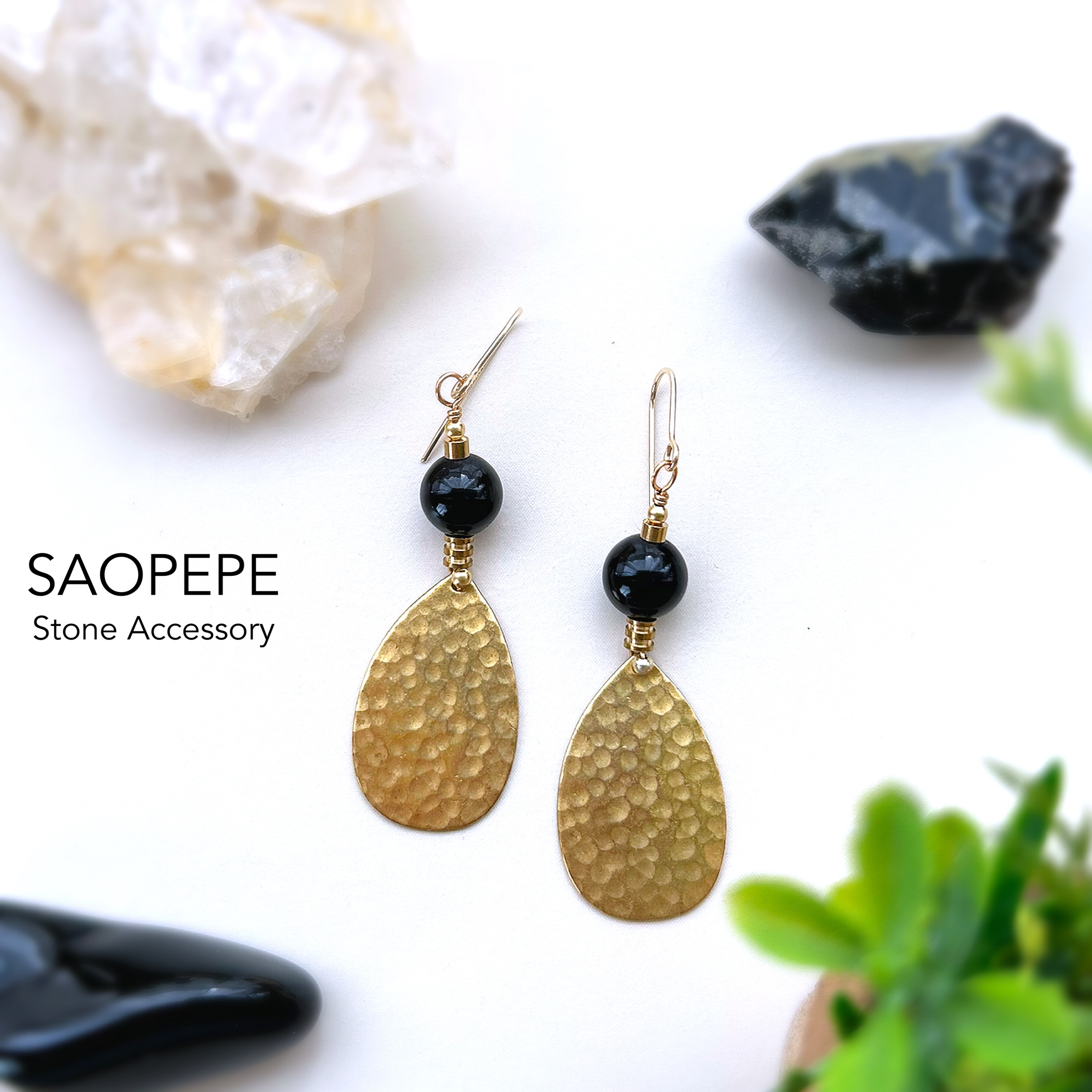 MORION(黒水晶)ピアス(Long Drop) | SAOPEPE Online Shop MORION(黒水晶)ピアス(Long Drop) | SAOPEPE Online Shop