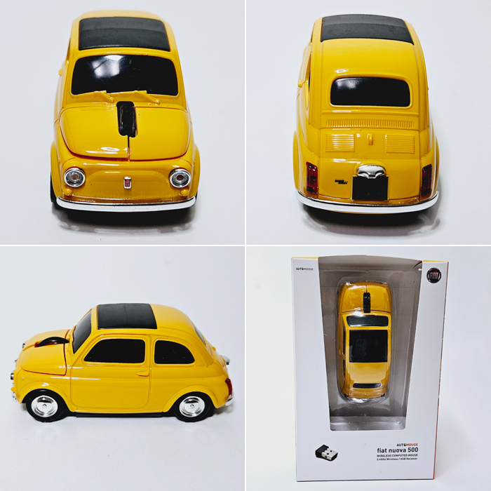 希少！ 大特価！フィアット FIAT 500 マウス USB ピンバッジ セット 希少！ 大特価！フィアット FIAT 500 マウス USB ピンバッジ