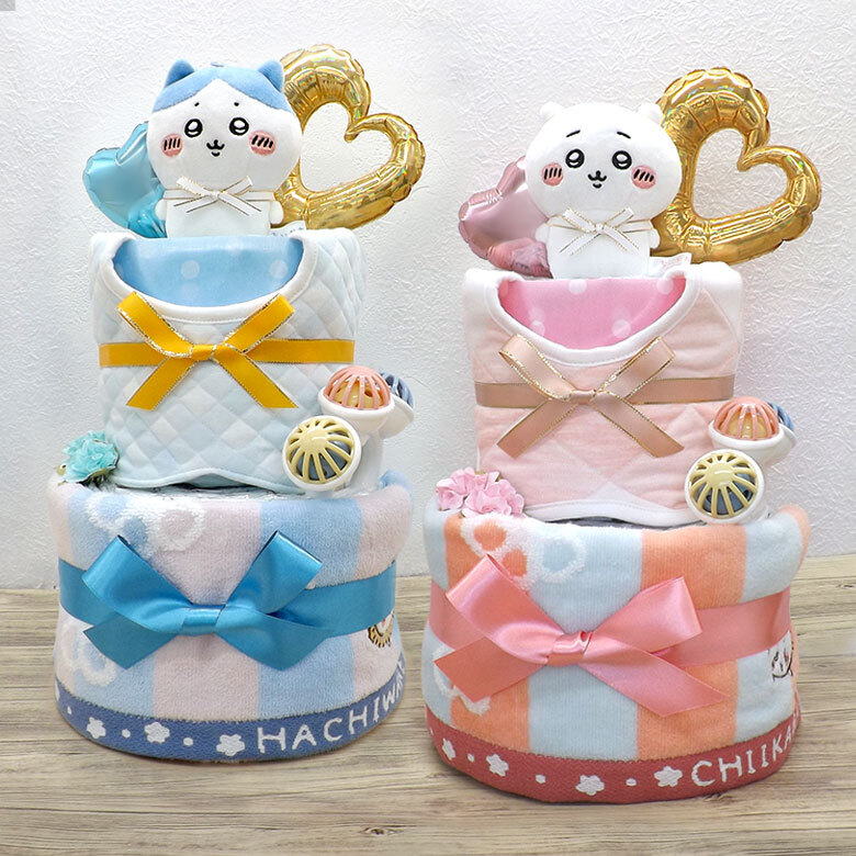 ちいかわの2段おむつケーキ