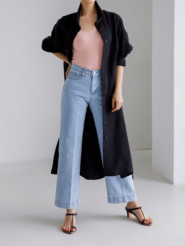 oversize sheer natural long-shirt 2color【NINE6083】 | NINE9U oversize sheer natural long-shirt 2color【NINE6083】 | NINE9U