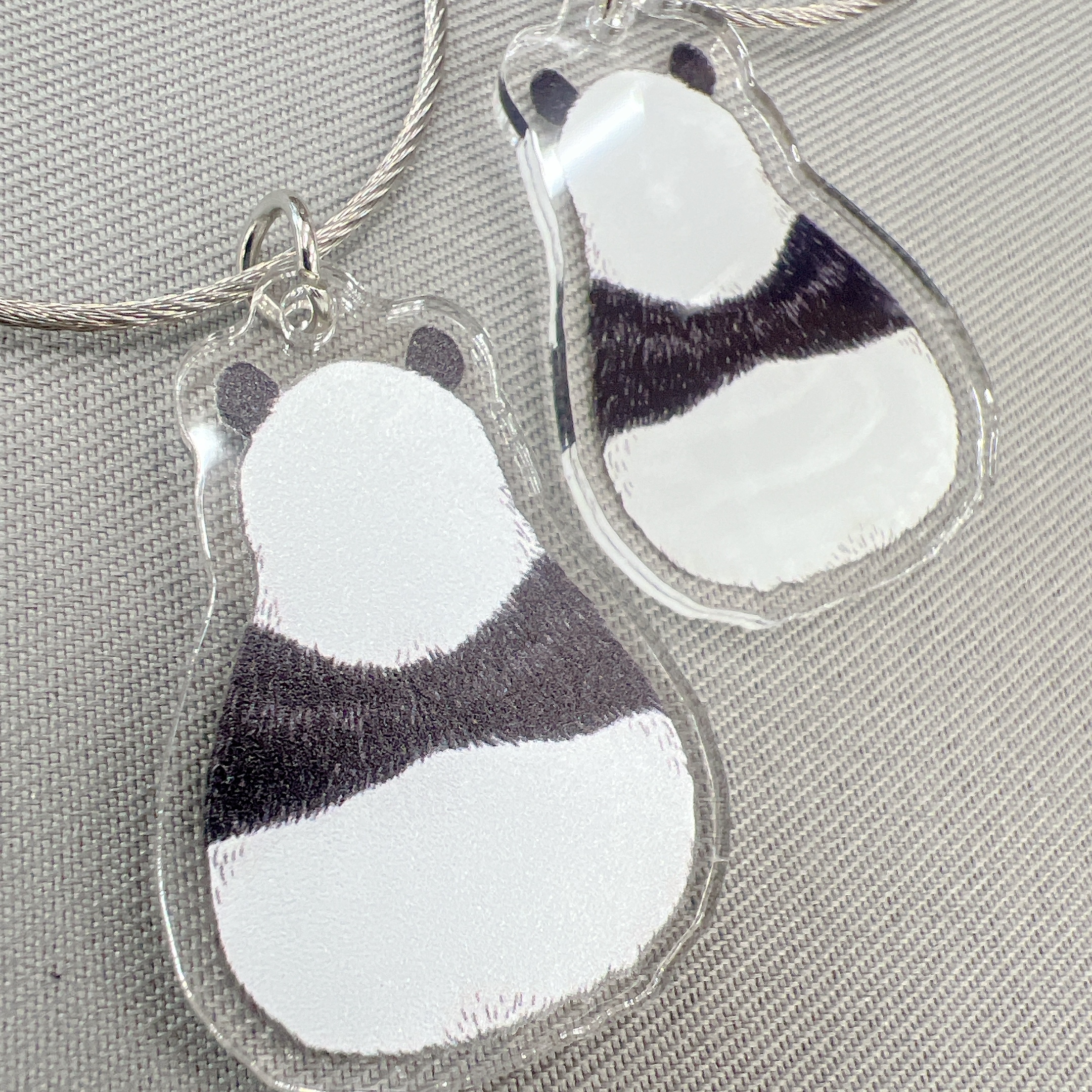 裏面は少しザラザラしたプリント、表面はピカピカ