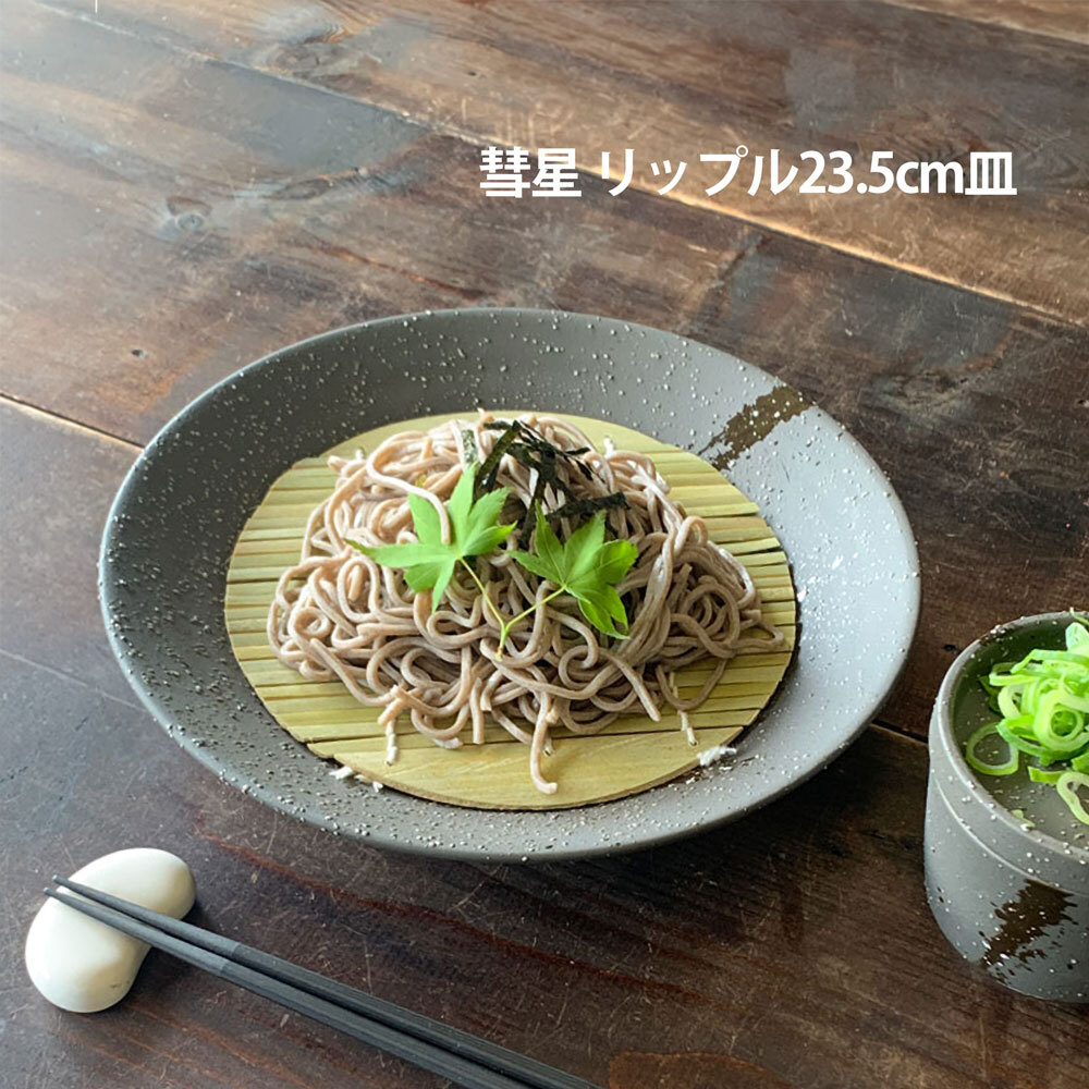 深皿 パスタ皿 彗星 リップル 7.5皿 おしゃれ 麺皿 カレー皿 そば用