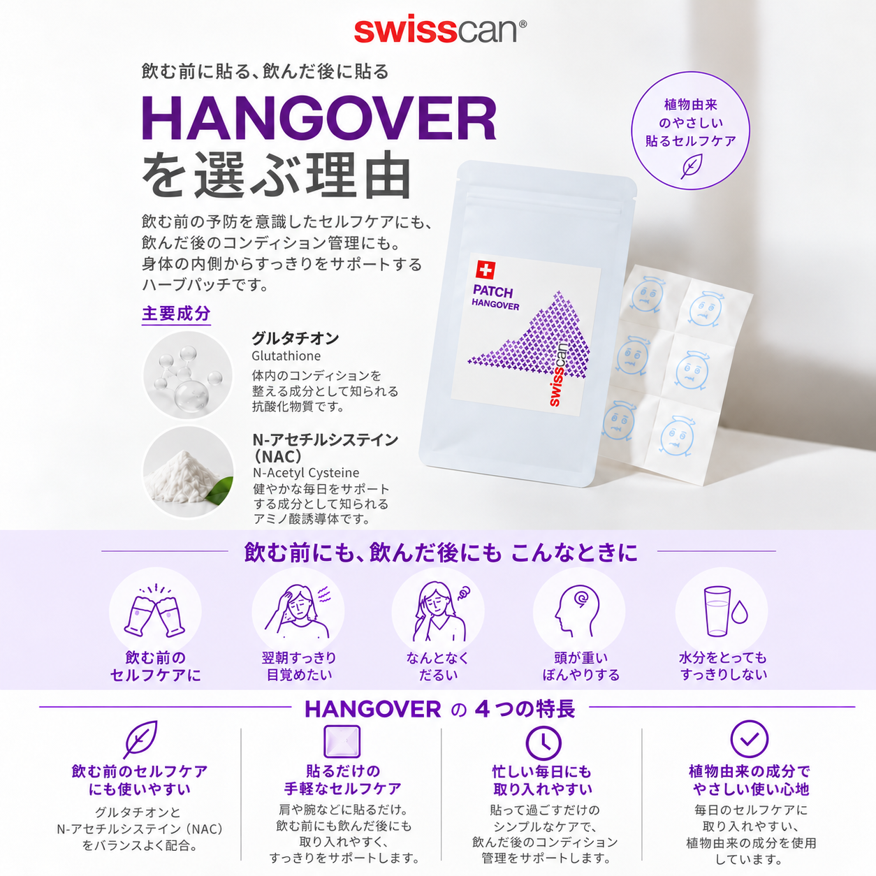 HANGOVERパッチを選ぶ理由