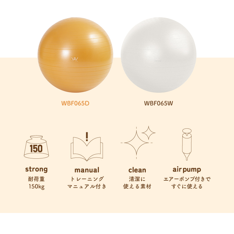 エクササイズボール65cm WBF065 | ALINCO FITNESS エクササイズボール65cm WBF065 | ALINCO FITNESS