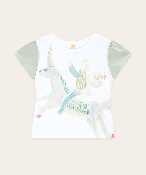 ☆IVE レイ 着用！！【SINOON】Color Block Unicorn Puff T