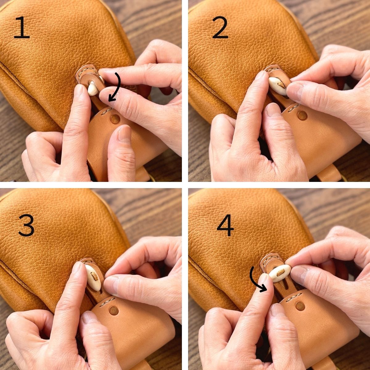 鹿革ベルトポーチ 刻印サービス付［全3色］Deerskin Belt Pouch［3