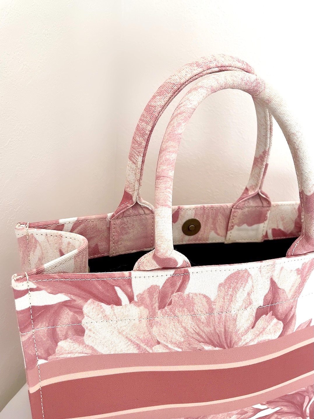 オーダーメイド】イニシャルトートバッグ Pink Flower ＋ BAG in BAG 