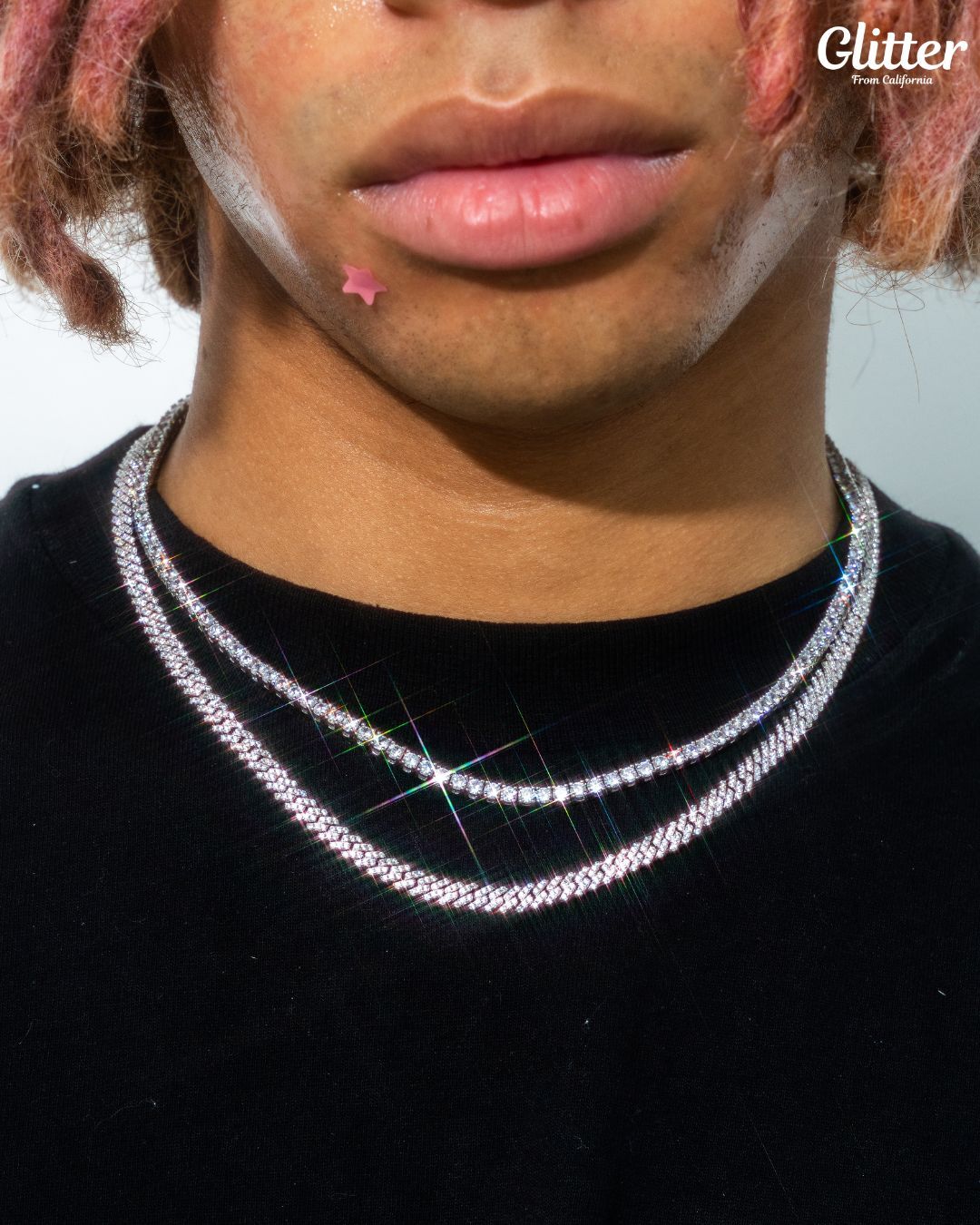 Glitter Tennis Necklace テニスチェーン 5mm/51cm Glitter Tennis Necklace テニスチェーン 5mm/51cm