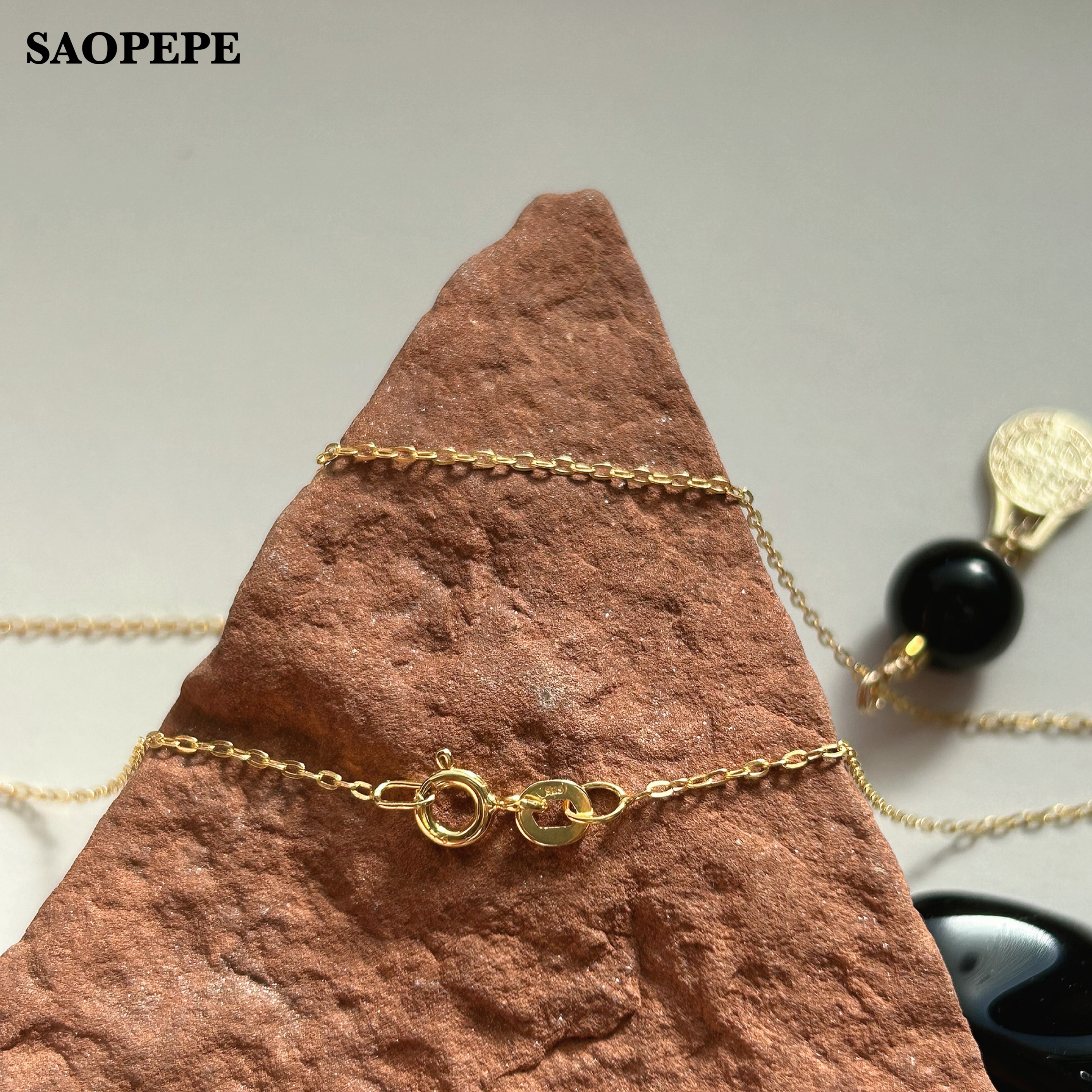 SV925(925刻印)に18金メッキチェーン