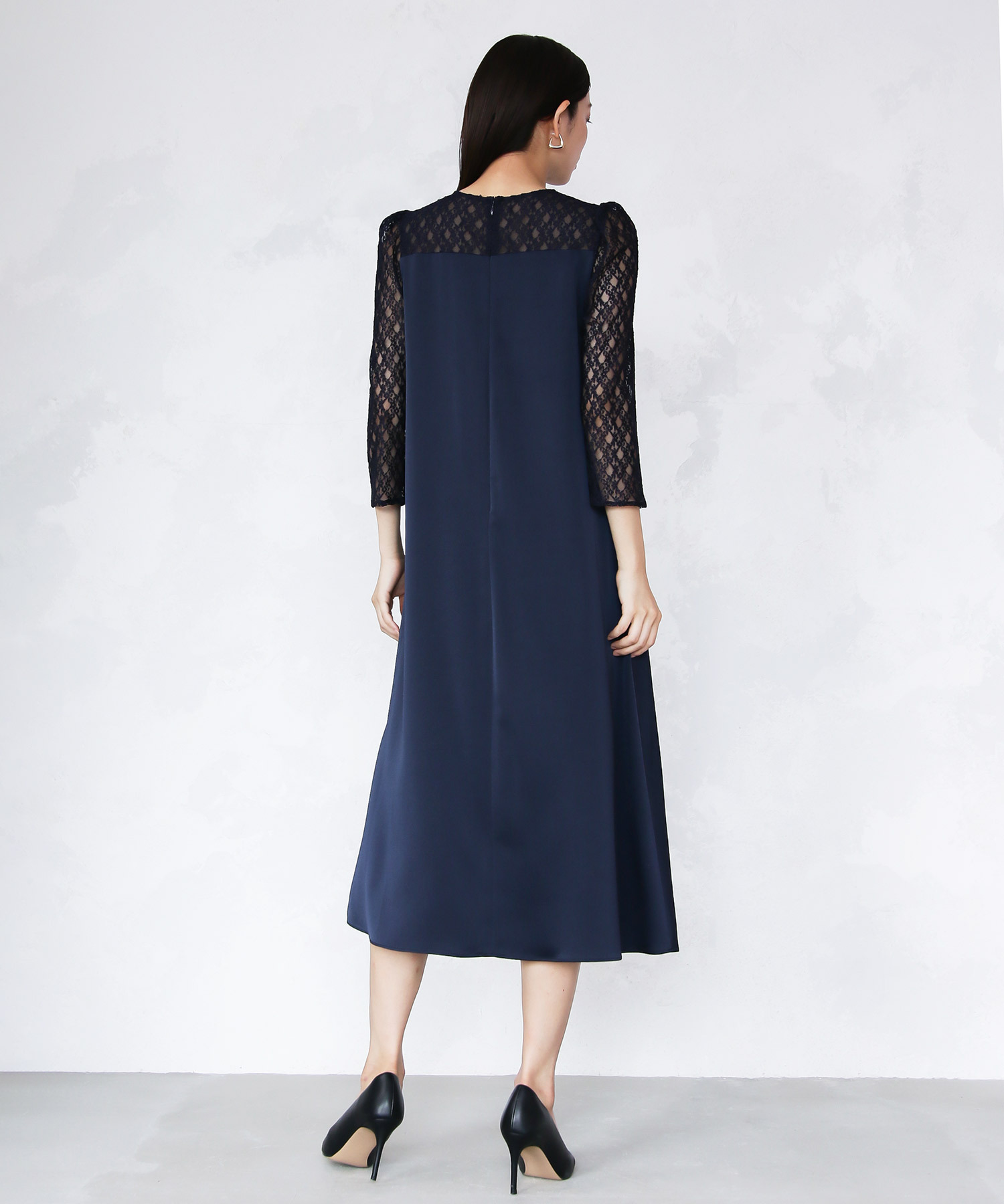 REPLETE】LaceSatinDRESS(723911) | WHITE JOOLA ONLINE