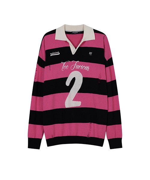 ☆NCT WayV ヘンドリー 着用!!【MSKN2ND】RUGBY DISTRESSED ☆NCT WayV ヘンドリー 着用!!【MSKN2ND】RUGBY DISTRESSED