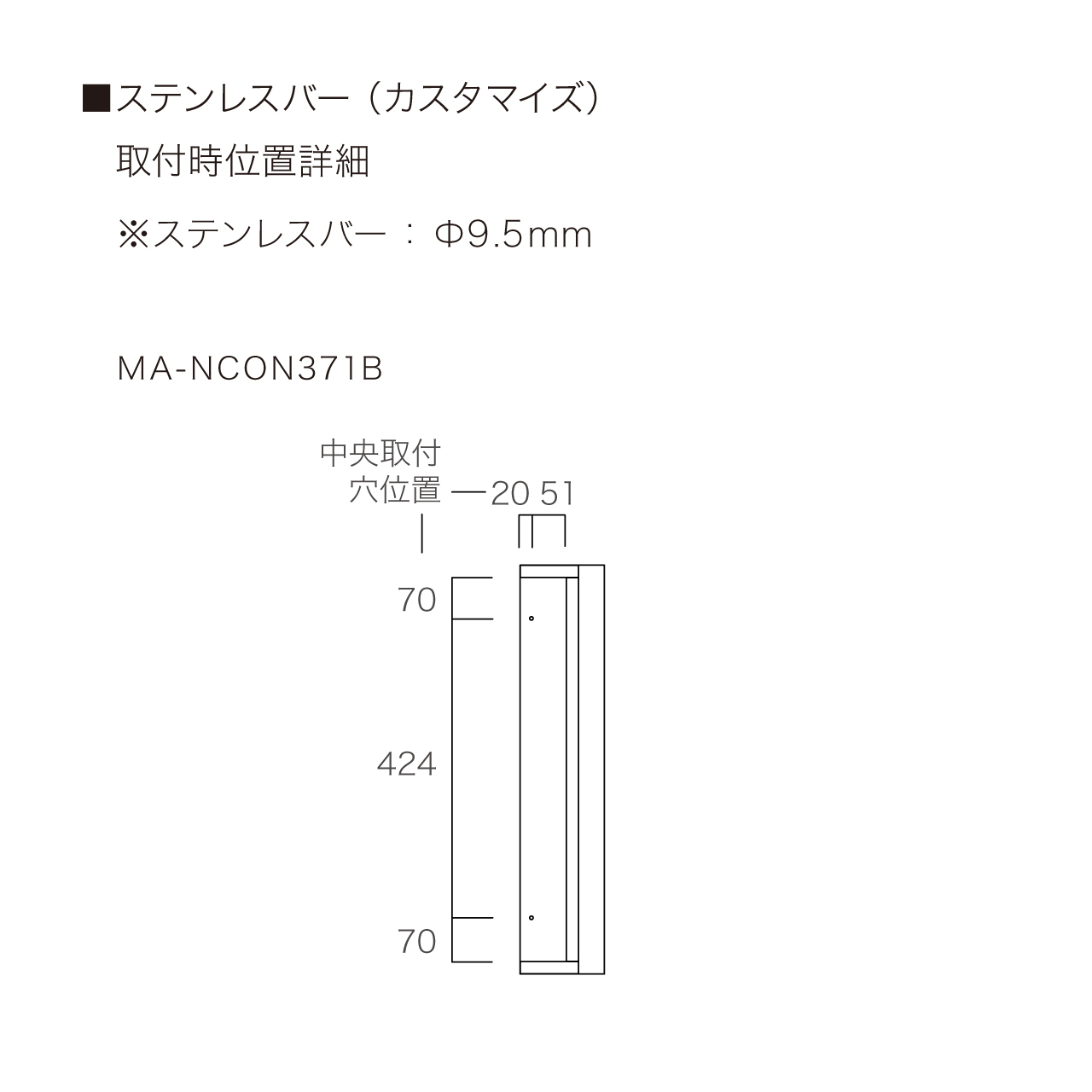 ステンレスバー取付可能位置図面