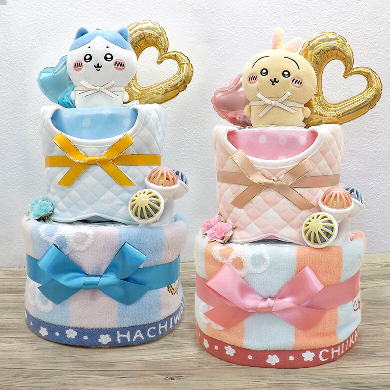 ちいかわの2段おむつケーキ
