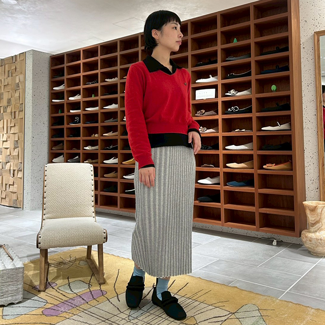 足のサイズ24cm / 着用サイズ38