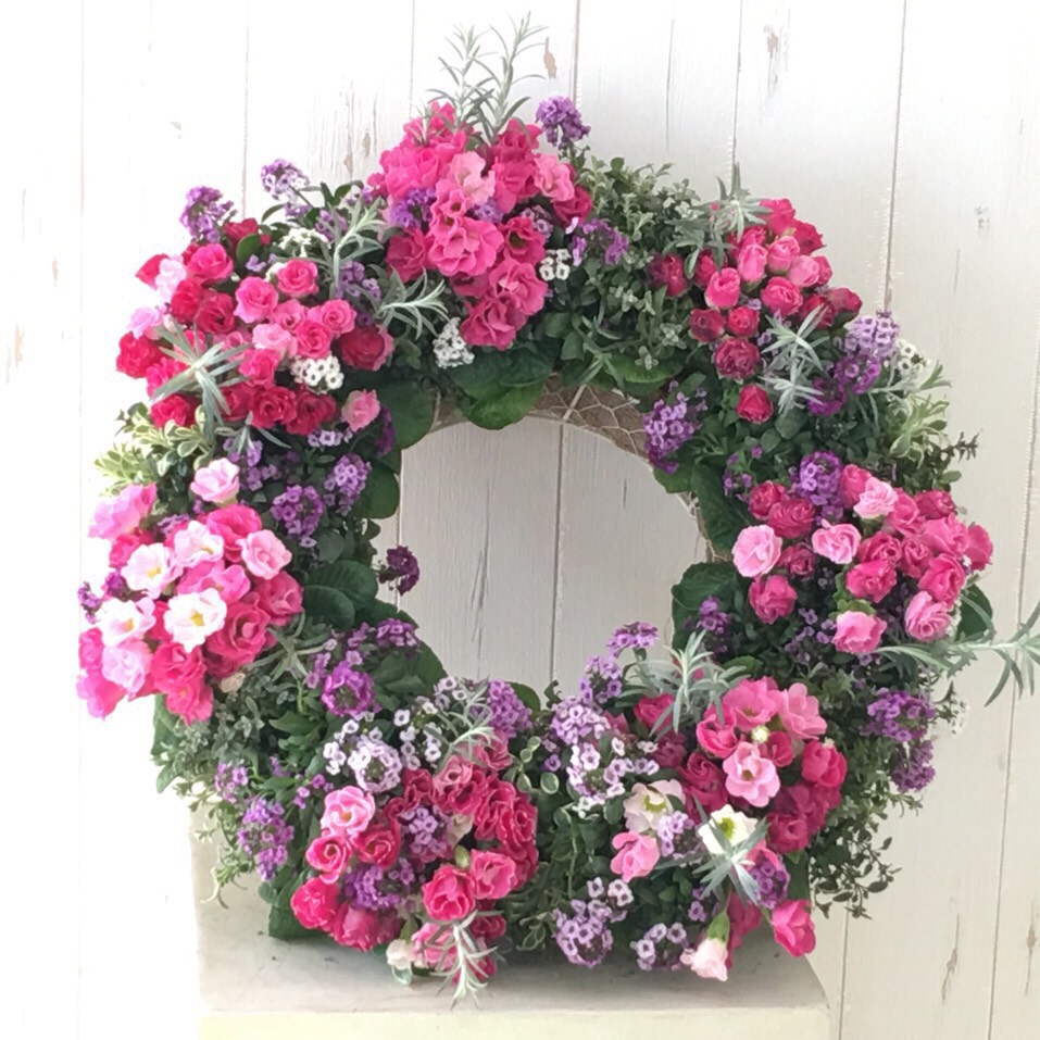 季節の花で作るオーダーメイドゴージャスリース - 画像1