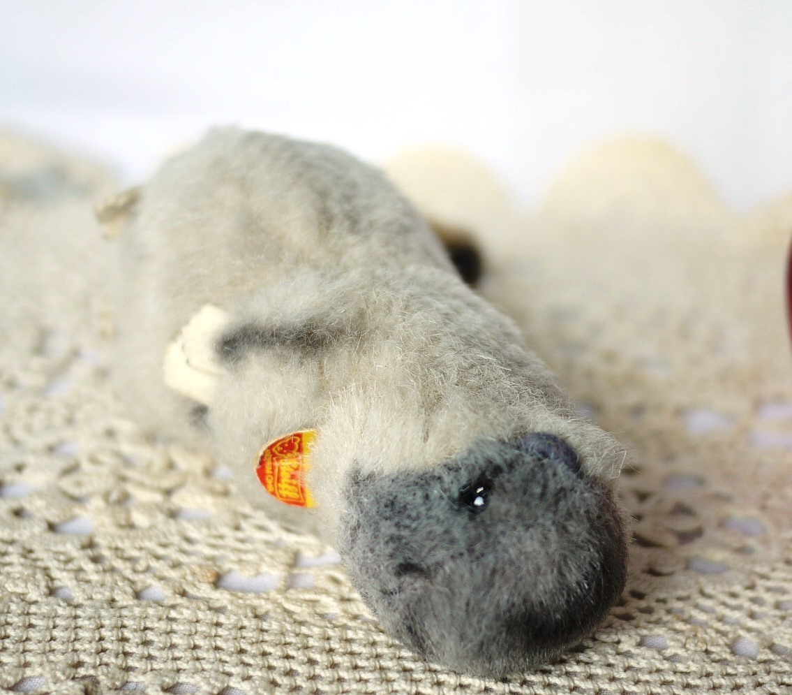 シュタイフ Steiff マーモット Piff ボタン タグ付き こりすのパン屋