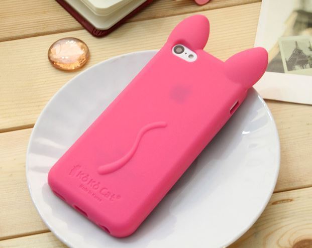 Iphone7plus スマホ ケース スマートフォン カバー ネコ 猫 ねこ シンプル かわいい シリコン パステル ローズ ピンク はんなり