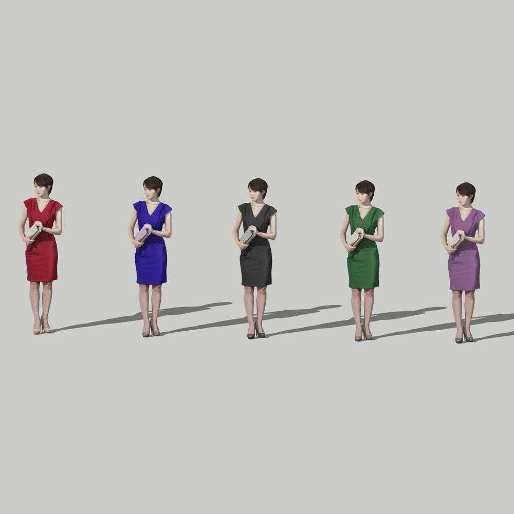 SketchUp素材 3D人物モデル ( Posed ) 023_Haru - 画像2