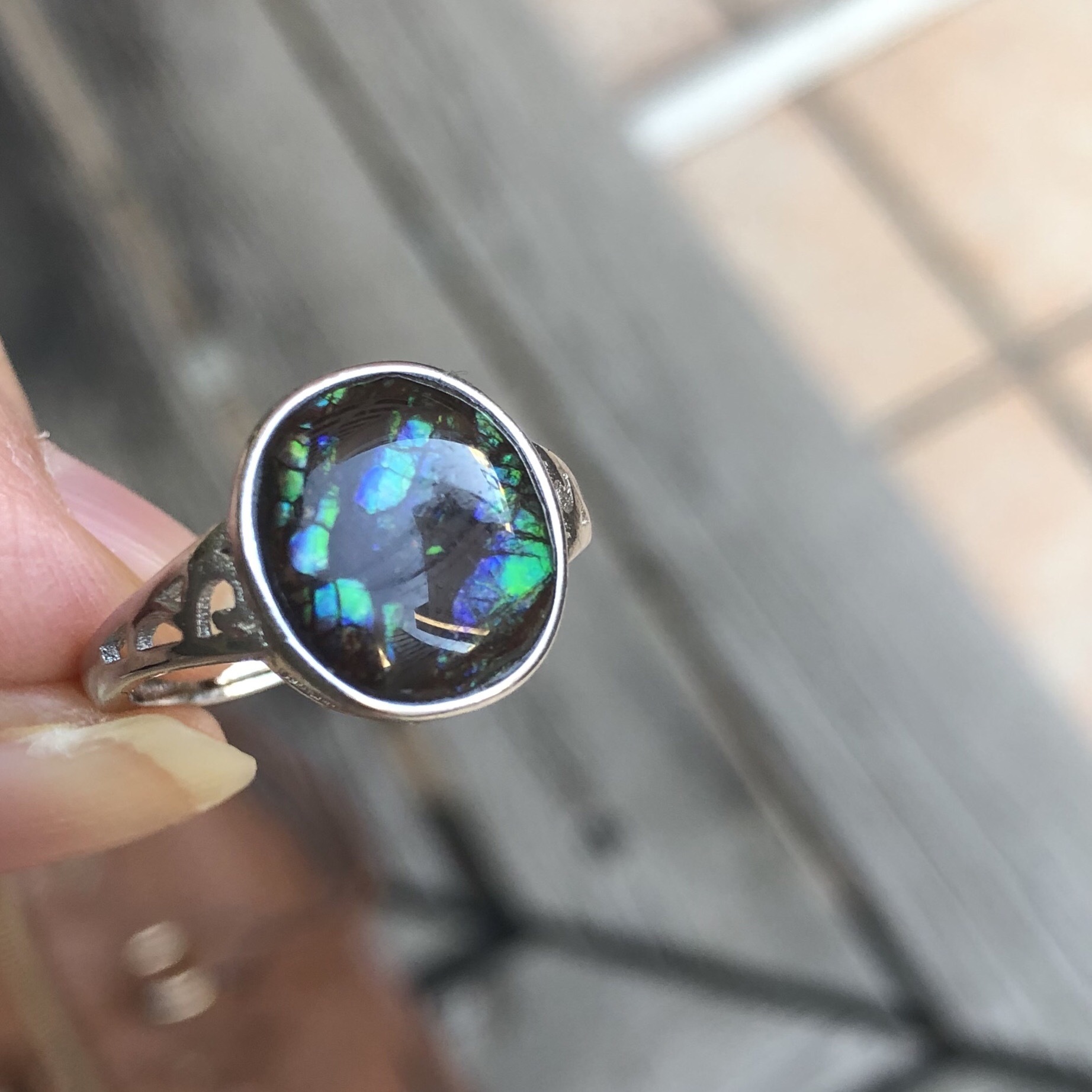 アンモライト リング ストーンアクセサリー