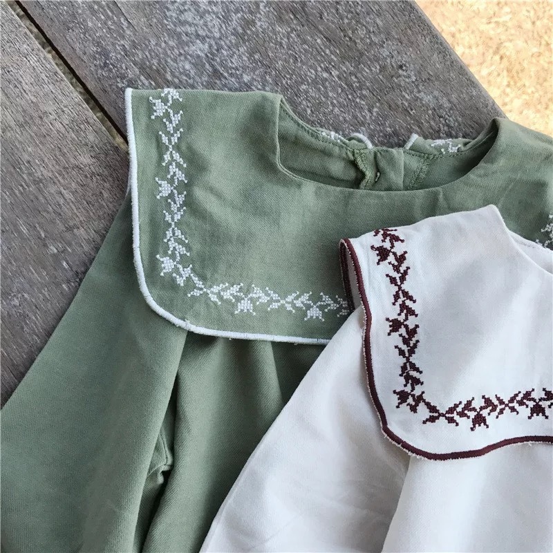 襟 セーラー 刺繍 女の子 ベビー キッズ 女の子 長袖 春 秋 Ayu Select
