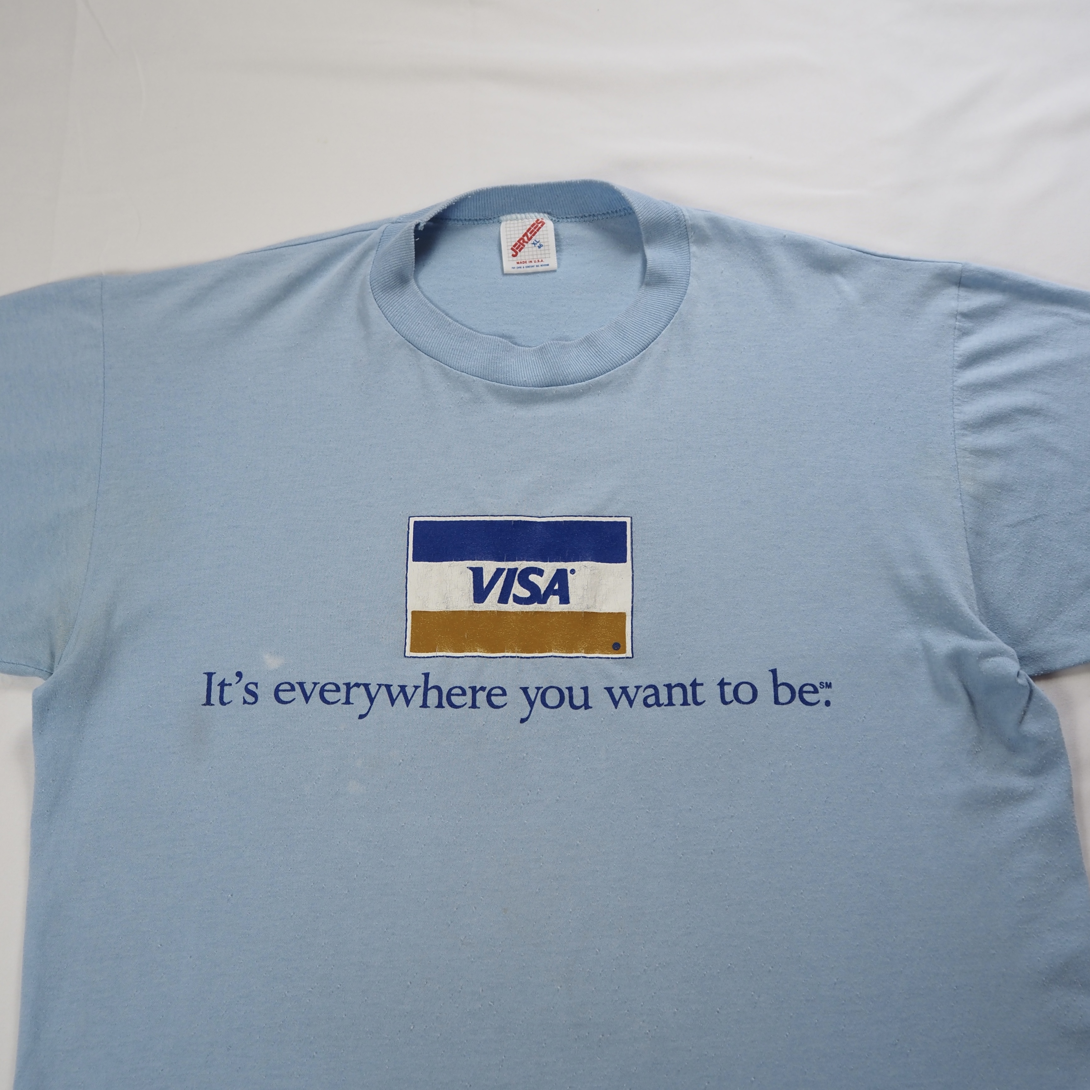 90’s VISA Tシャツ XL ライトブルー 企業Tシャツ の画像 7