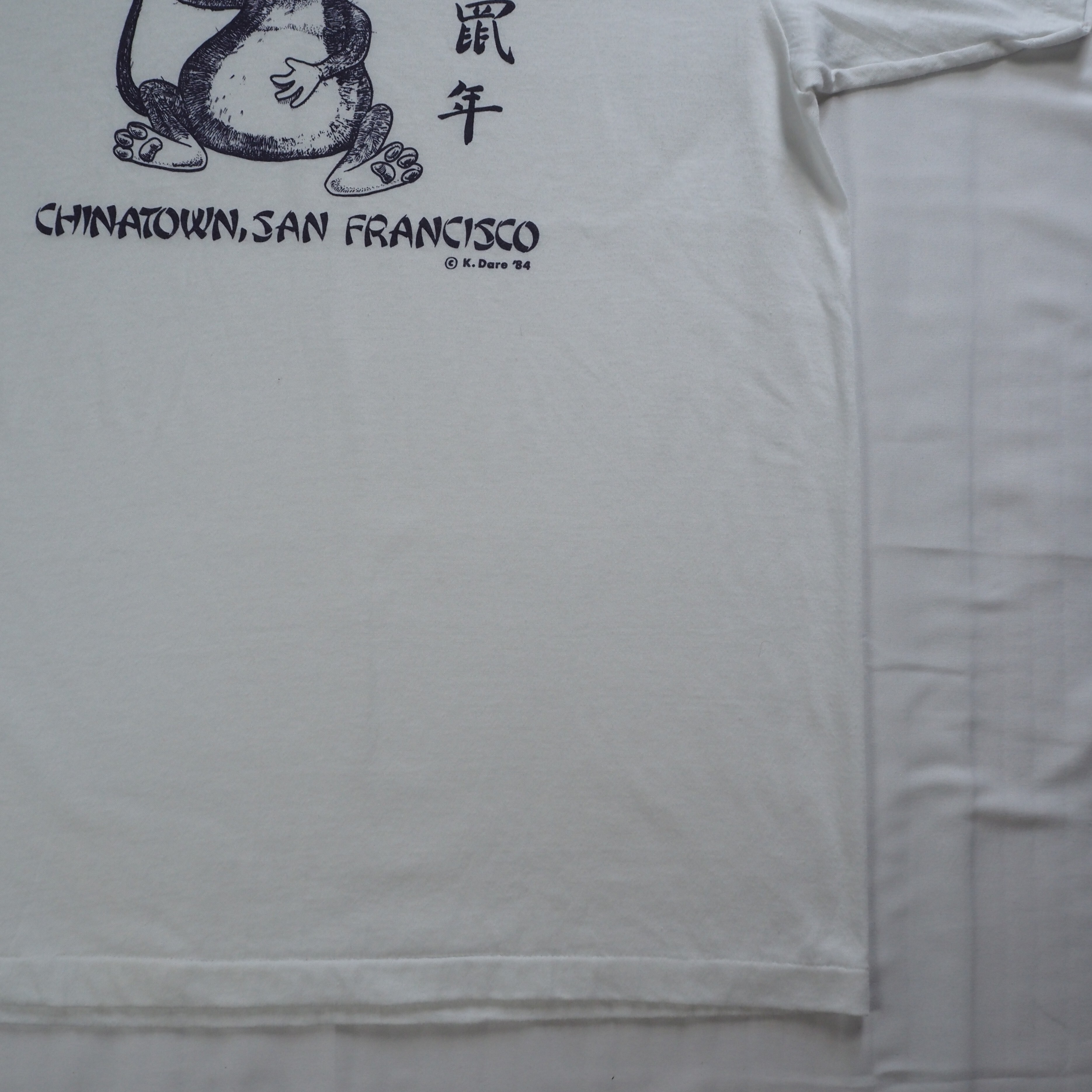 80's Hanes 鼠年Tシャツ Lサイズ ホワイト の画像 11