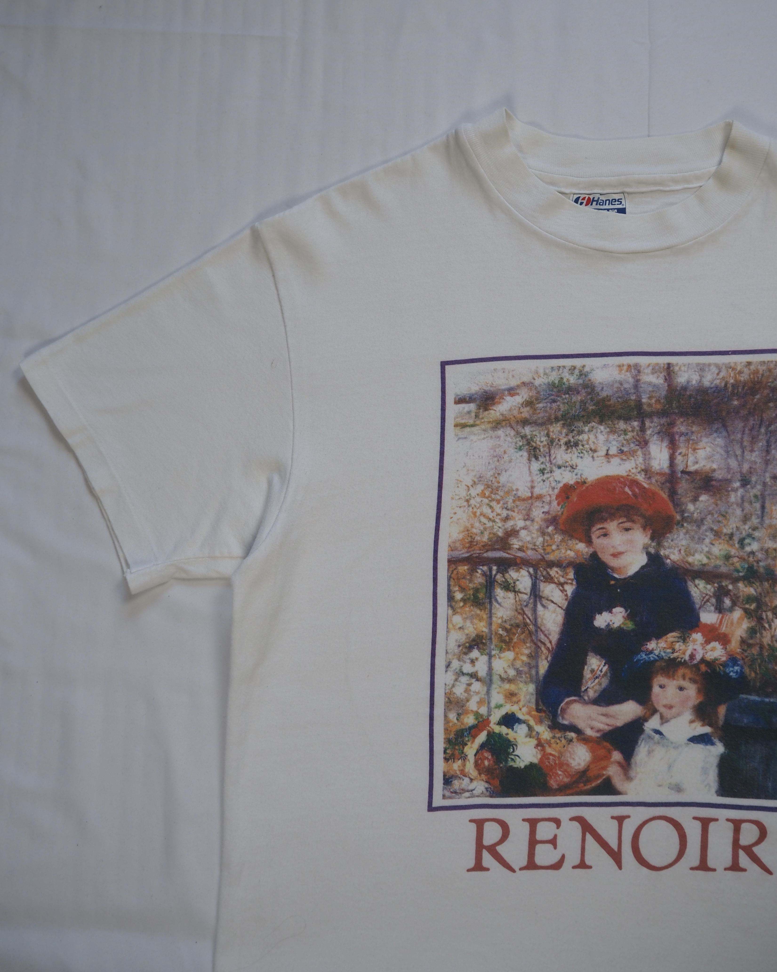 90’s Hanes アートTシャツ ルノワール 「2人の姉妹」 の画像 4