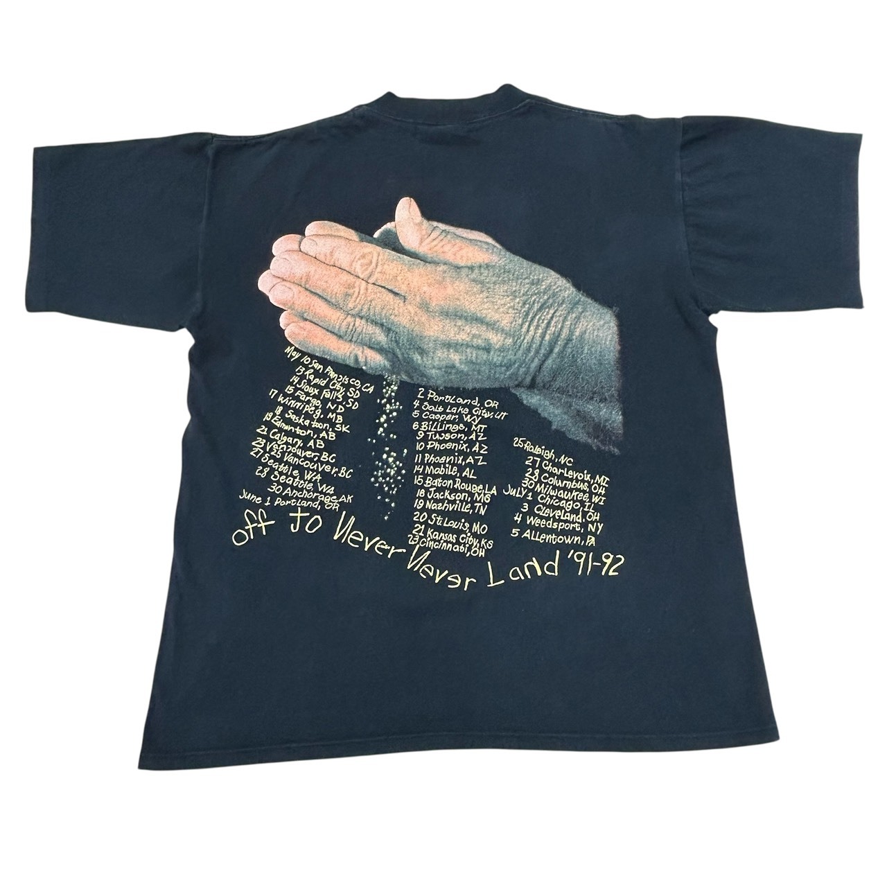 90s METALLICA “Enter Sandman” NEVER NEVER LAND Vintage Band T-Shirt Double Sided L の画像 2