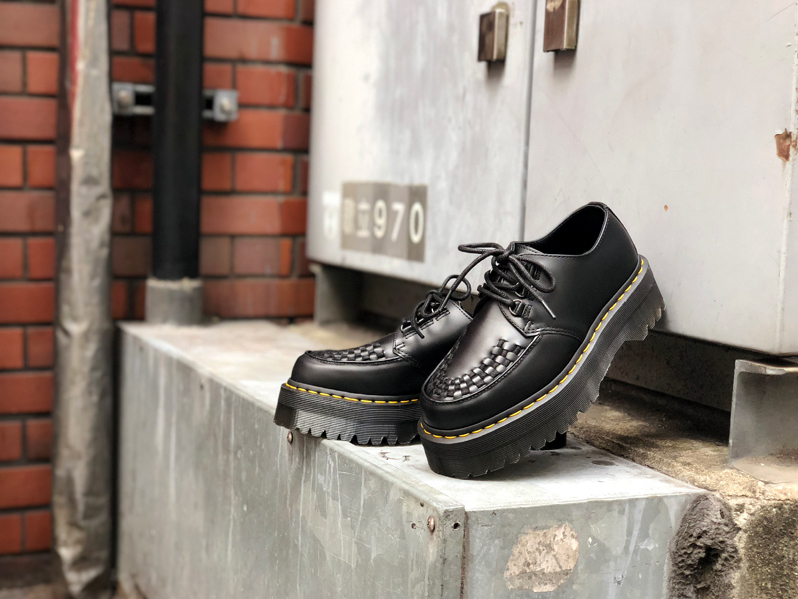 Dr.Martens ドクターマーチン ASHLEY CREEPER SHOE 15728001 BLACK 厚底 ダブルソール クリーパー シューズ メンズ レディース kakkoiishues
