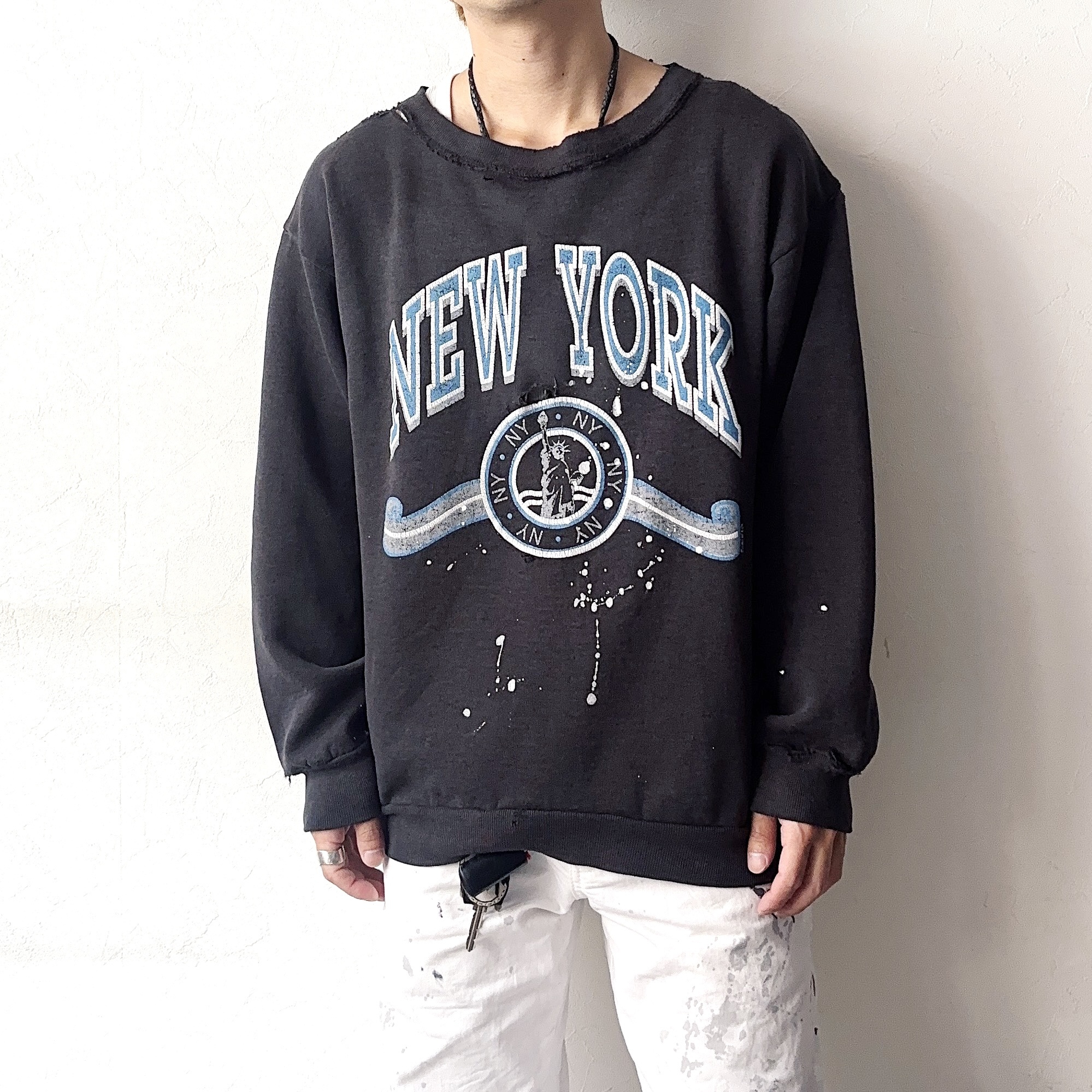 Vintage 90's【TULTEX】"NEW YORK" Grunge Sweat の画像 3