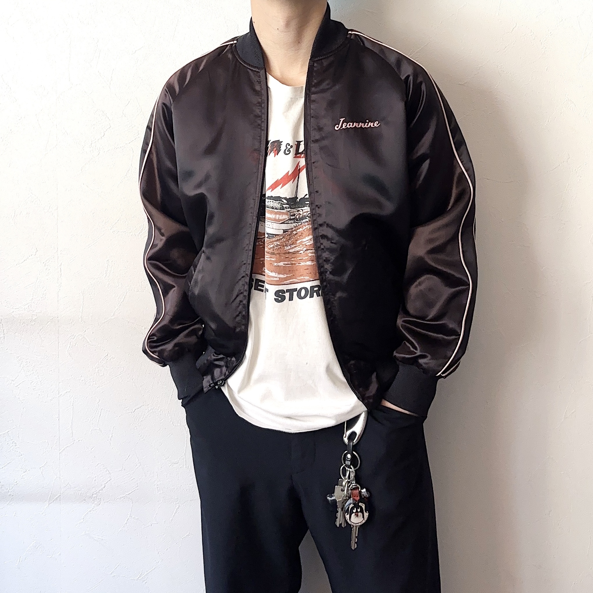 Vintage 70～80's【GARY MANDEL】"MICE" Satin Jacket の画像 3