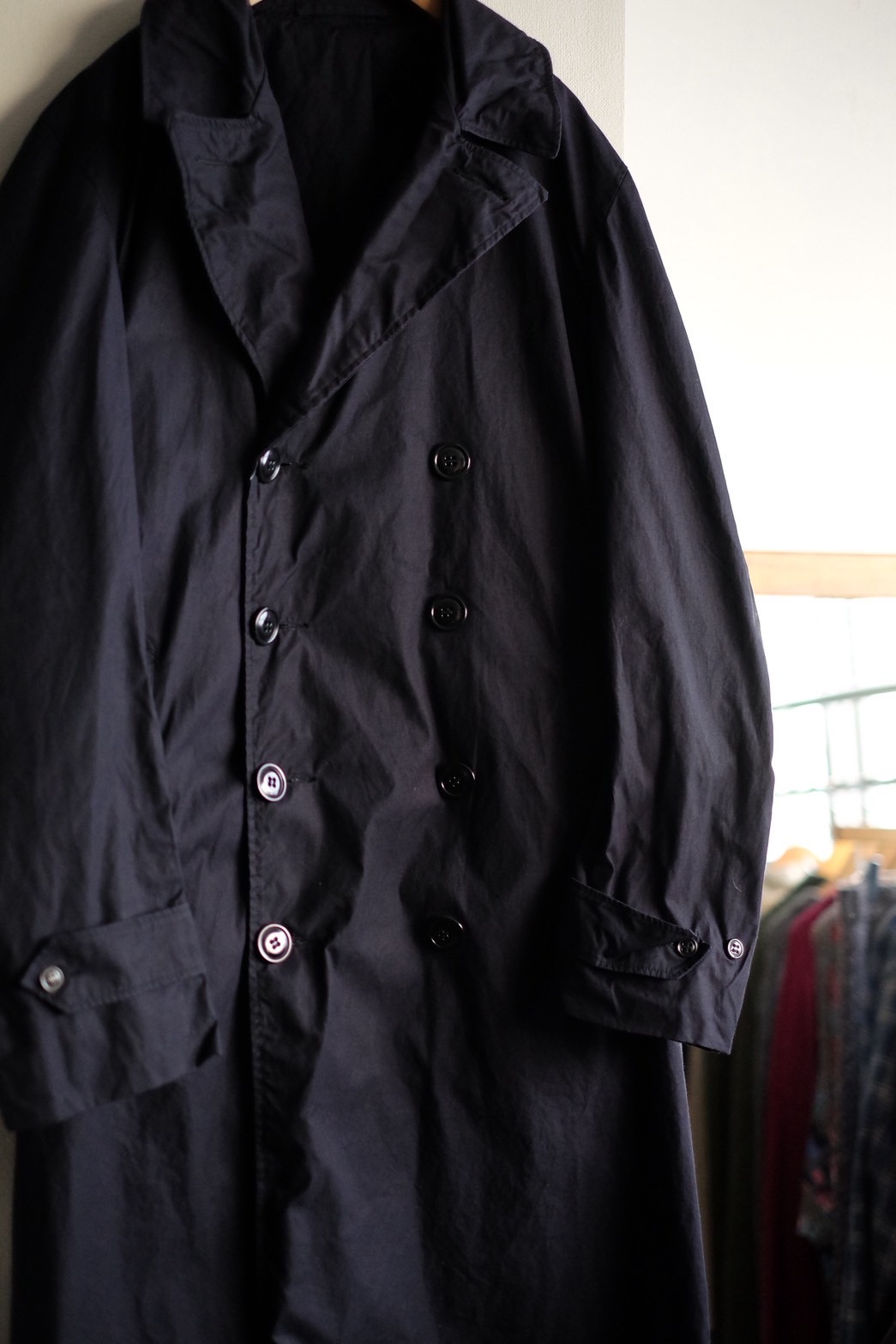 60-70s US NAVY all whether trench coat の画像 2