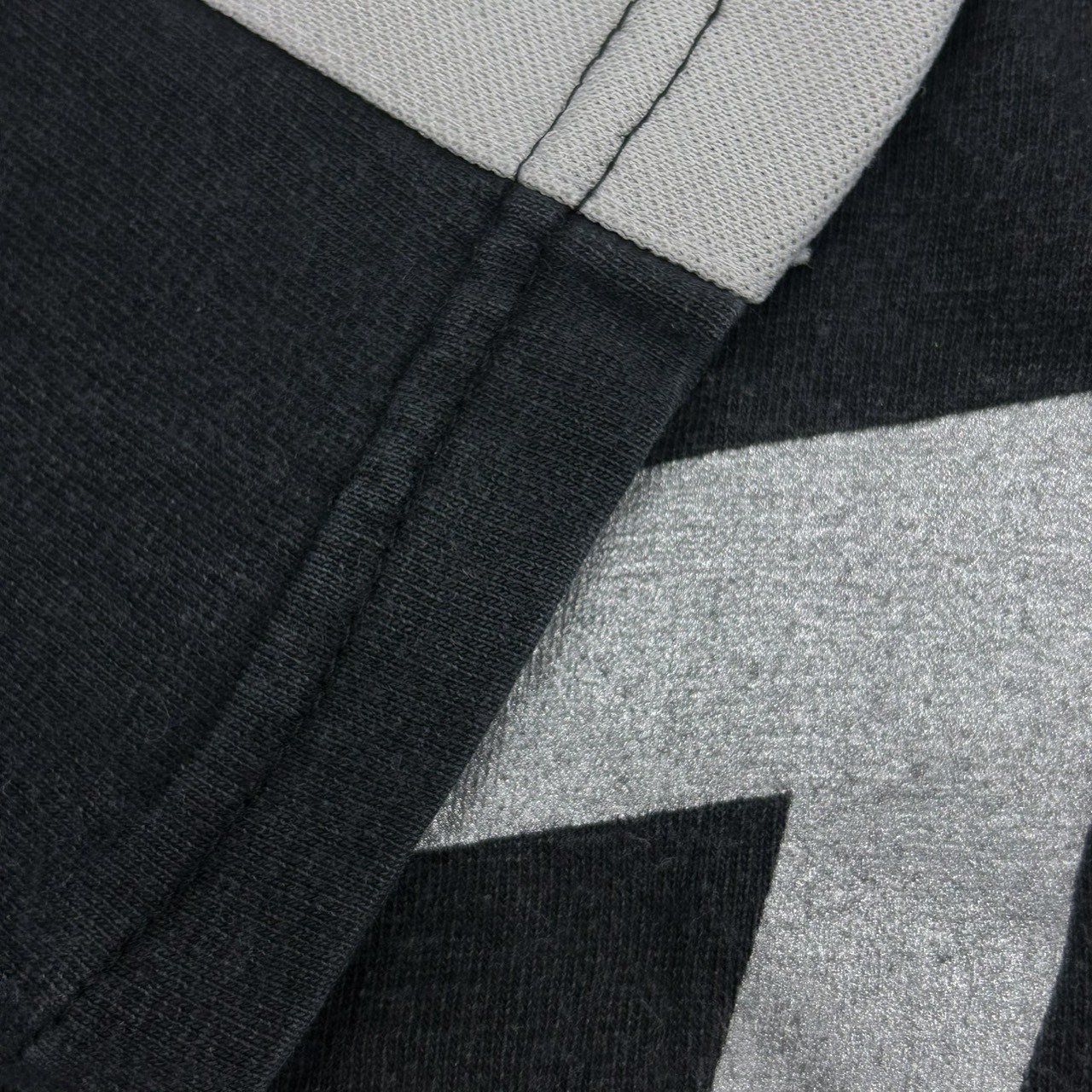 MARILYN MANSON Raglan T-Shirt Black XL Boxy Fit Stripe Sleeve の画像 7