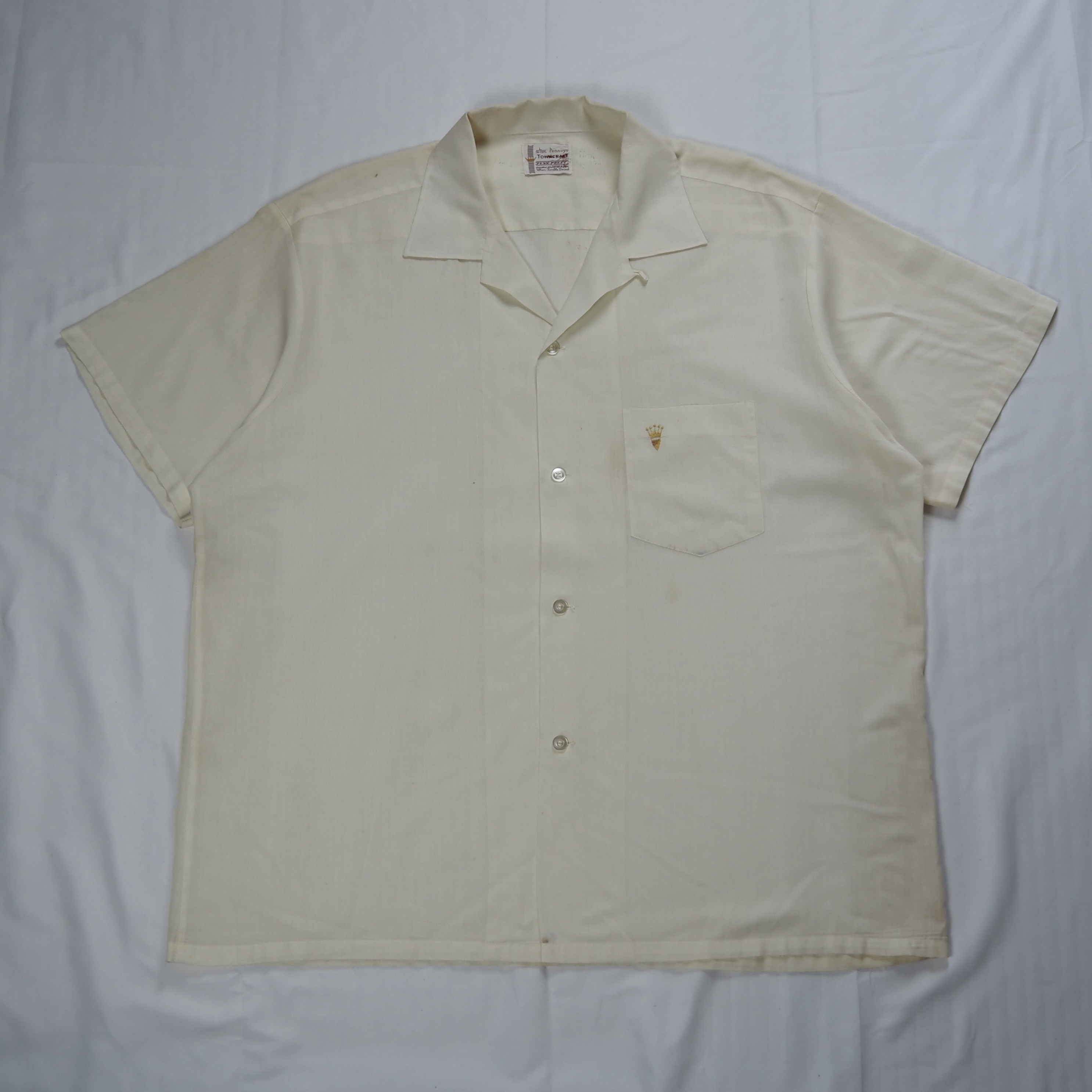〜70’s Towncraft ポリコットンシャツ Lサイズ 開襟ボックス