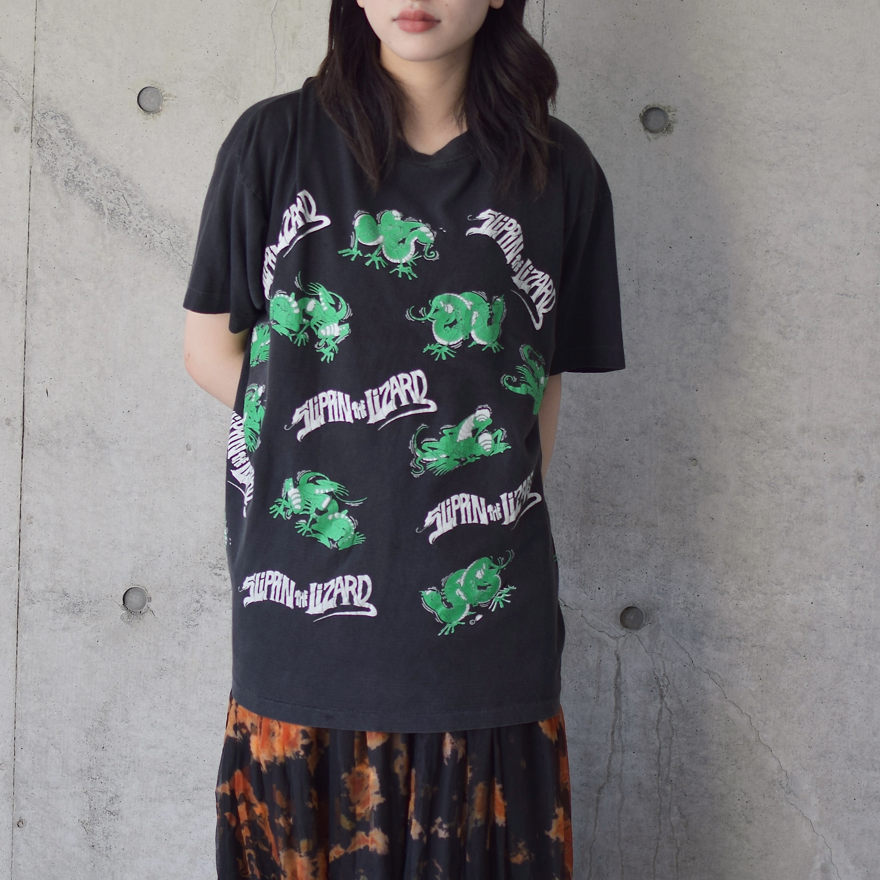 Vintage 90's【Sjm】"SLIPPIN THE LIZARD" T-shirt の画像 3
