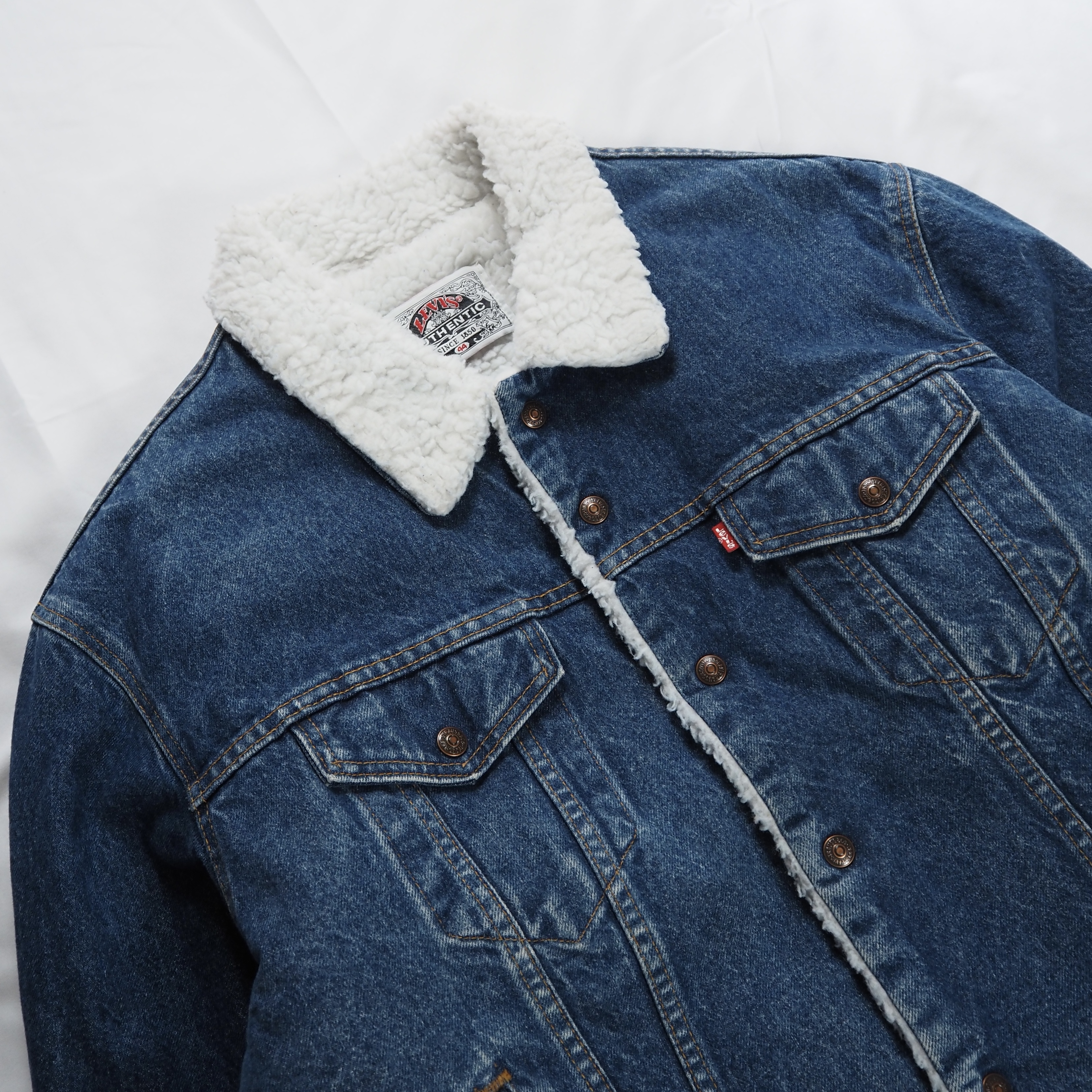 80’s Levi’s デニムボアジャケット サイズ44 の画像 2