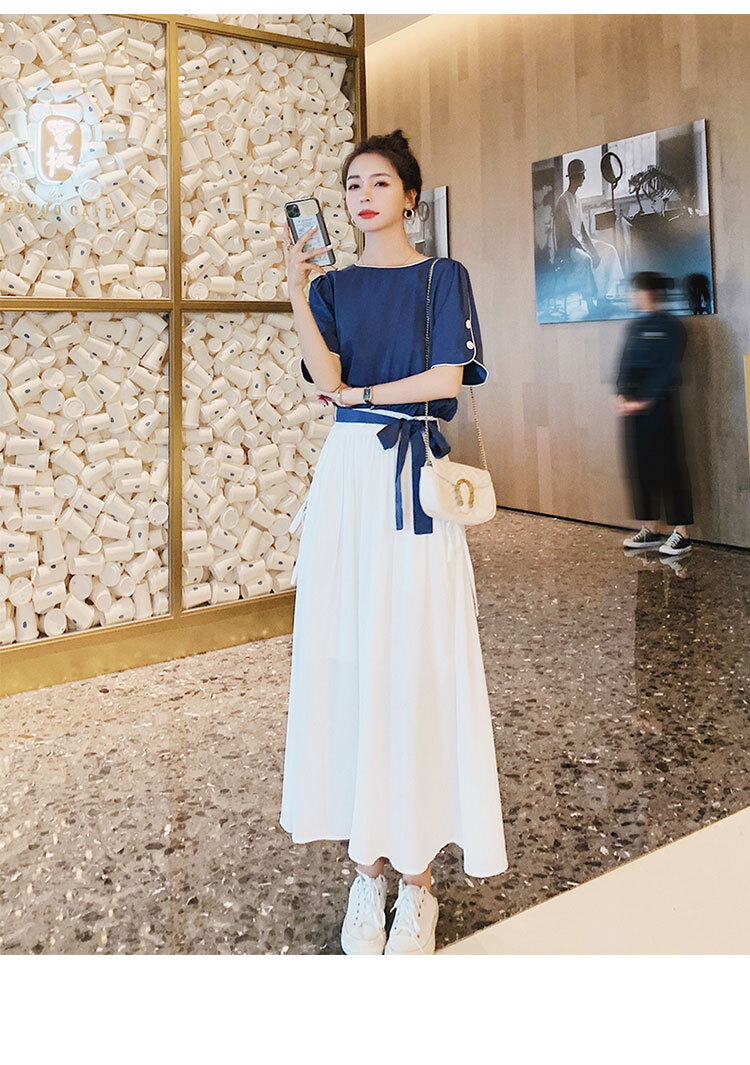 好評 春新作 ワンピース 春 夏 ロング バイカラー Tシャツ ロング丈 韓国 半袖 ドレス 春秋 デート 女子会 フェミニン 在庫あり 即納 Www Endocenter Com Ua