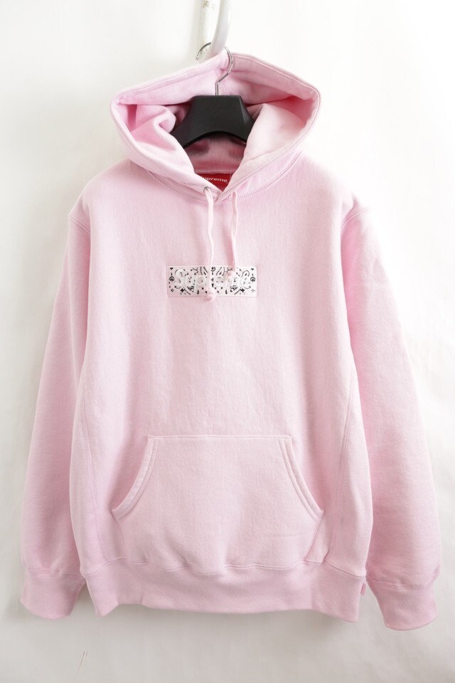 supreme pink hoodie box logo