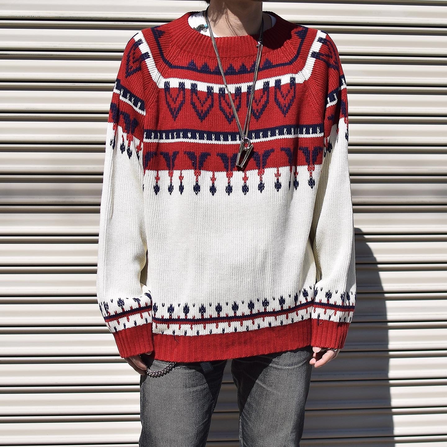 Vintage 70's【JCPenney】Patterned Knit Sweater の画像 3