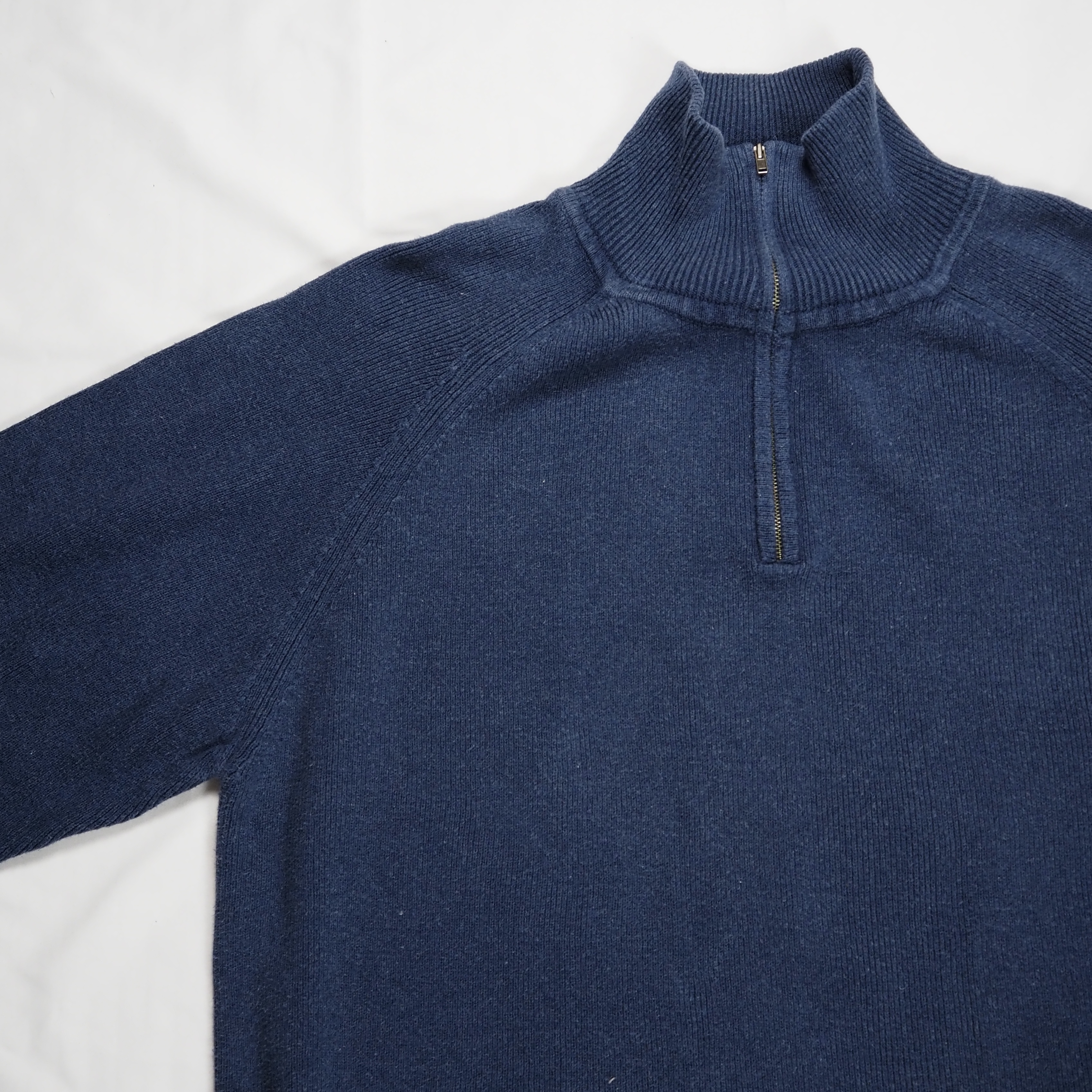 90’s Eddie Bauer コットンニット ハーフジップ Lサイズ の画像 5