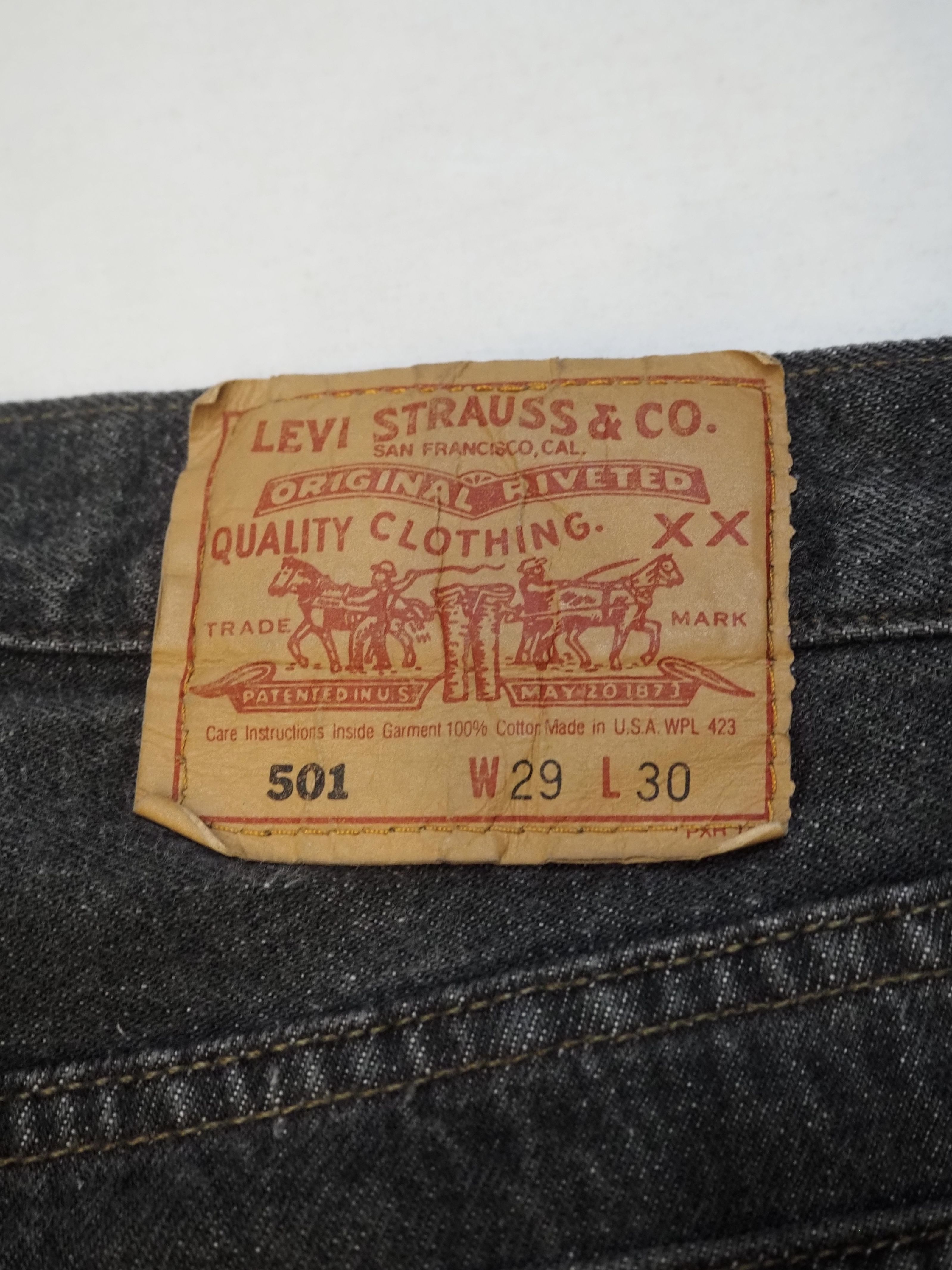 90’s Levi’s 501 Black Denim 29×30 “先染め" の画像 16