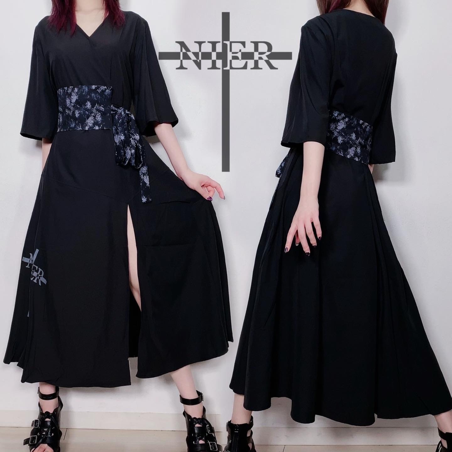 帯付きladies Long ワンピース 彼岸花 Cross Nier